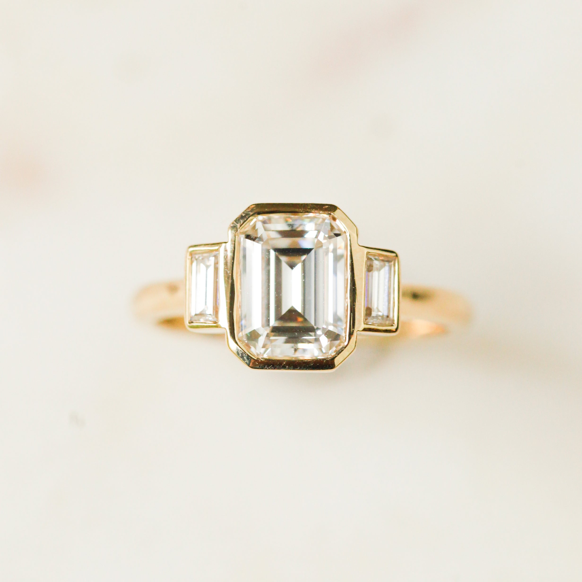 CUSTOM EMERALD CUT ENGAGEMENT RING
