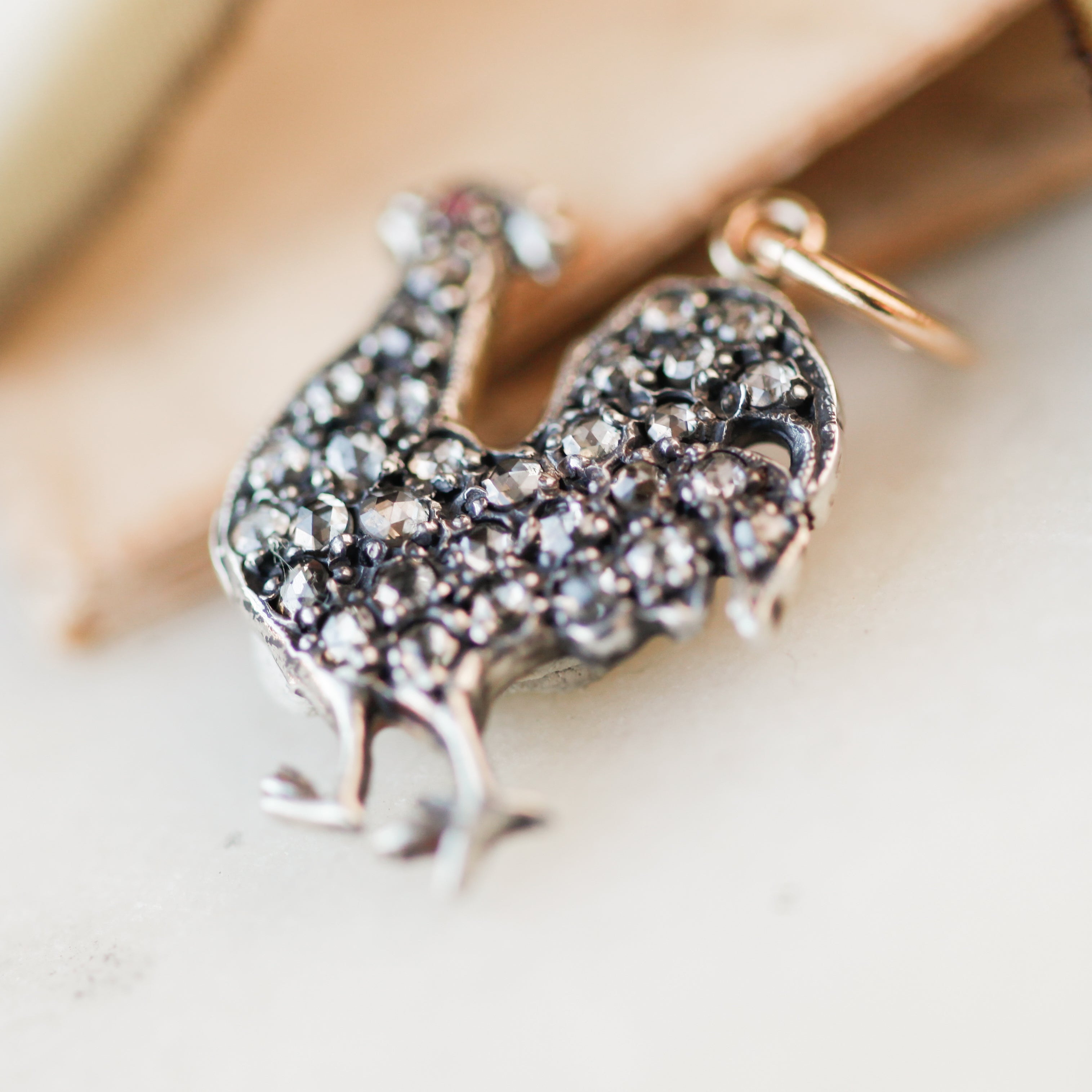 Diamond Rooster Pendant