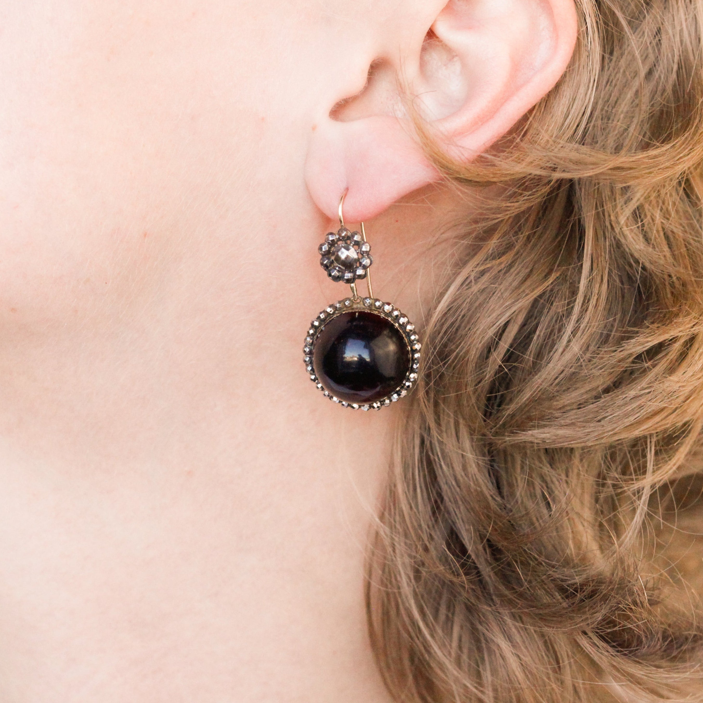 Lea Bohemian Garnet Earrings