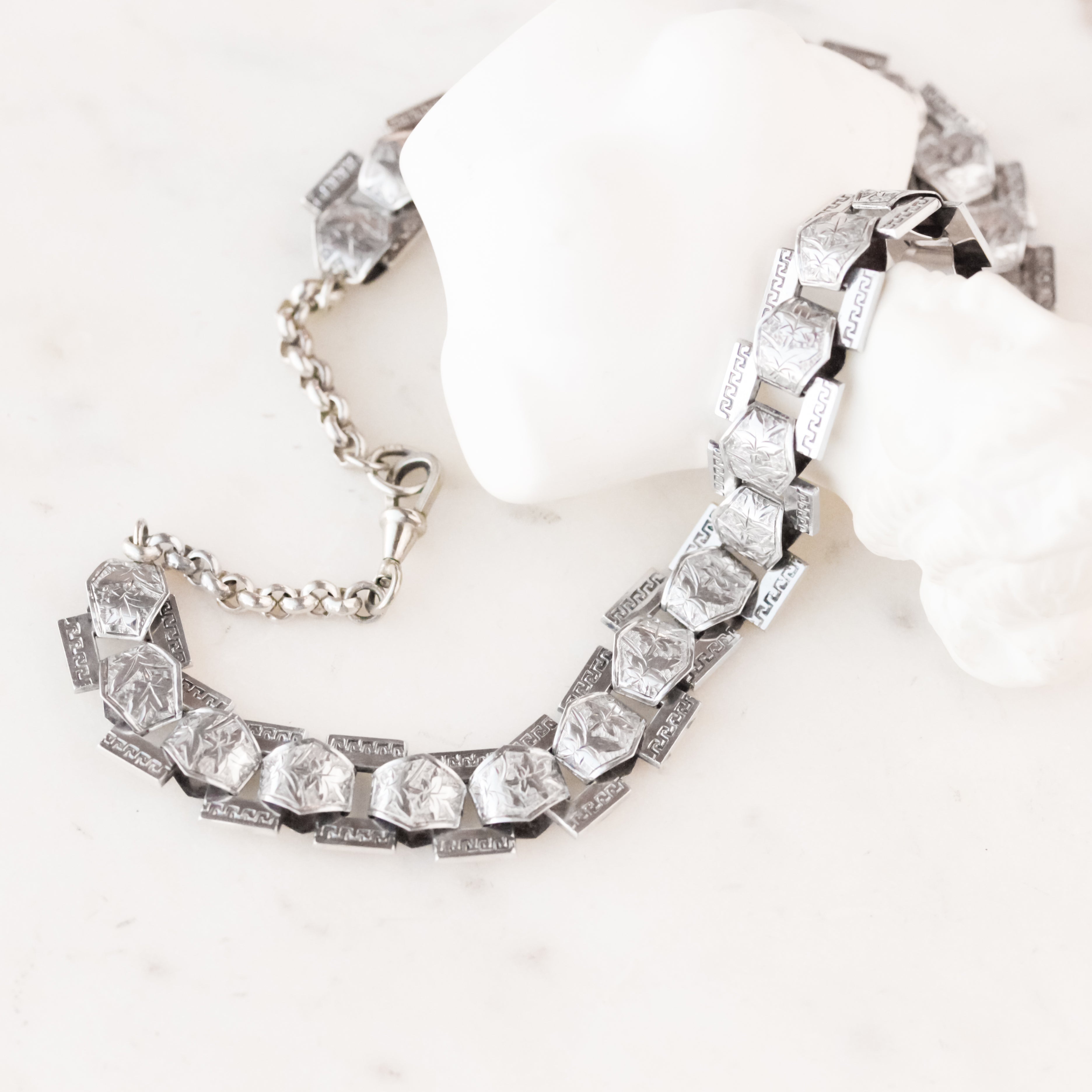 Lila Floral Link Necklace
