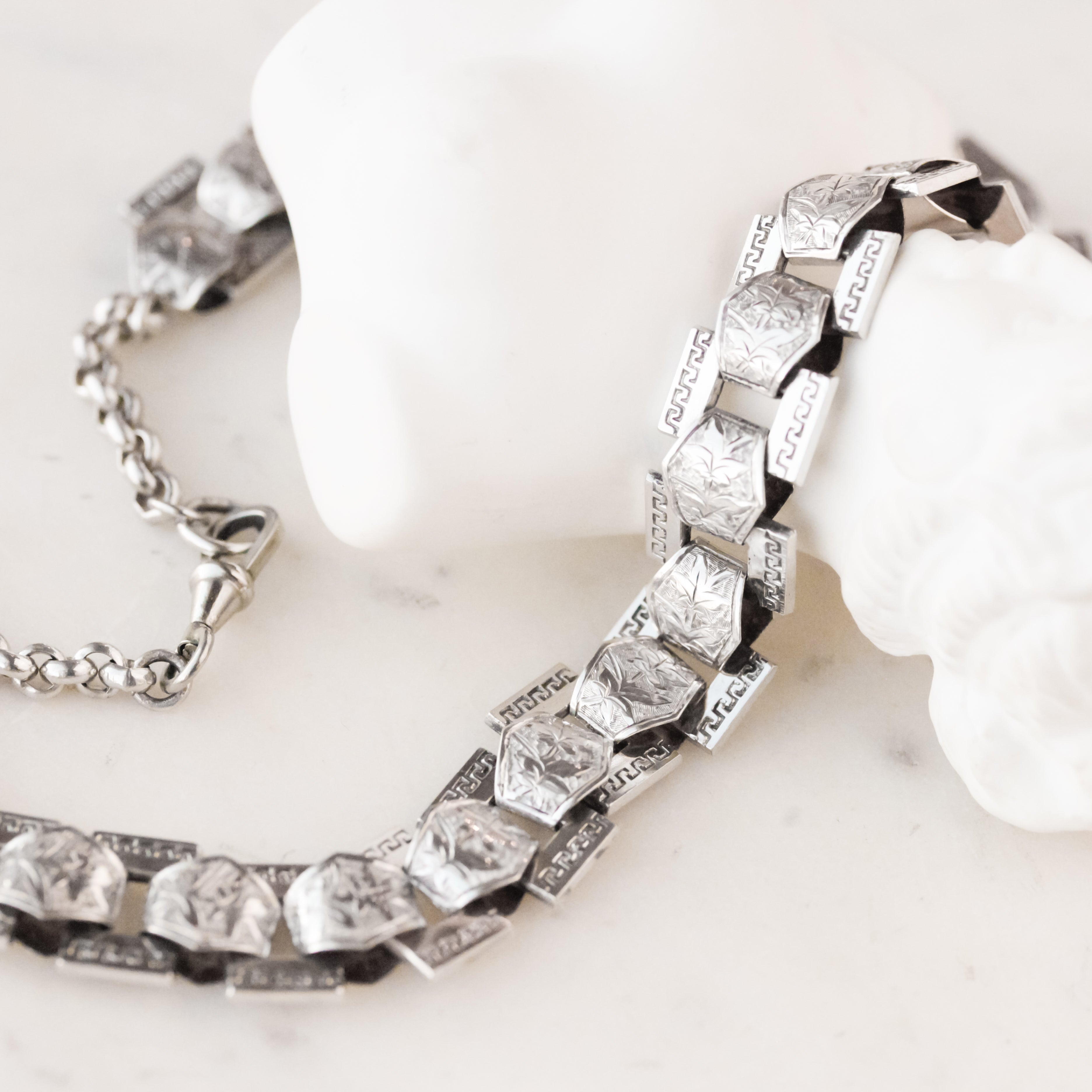 Lila Floral Link Necklace