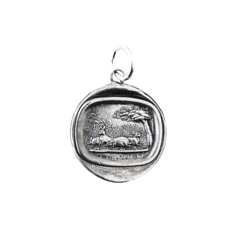 "Cottontail" Silver Charm