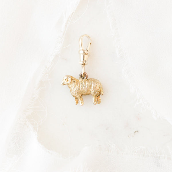 Solid Gold Sheep Charm