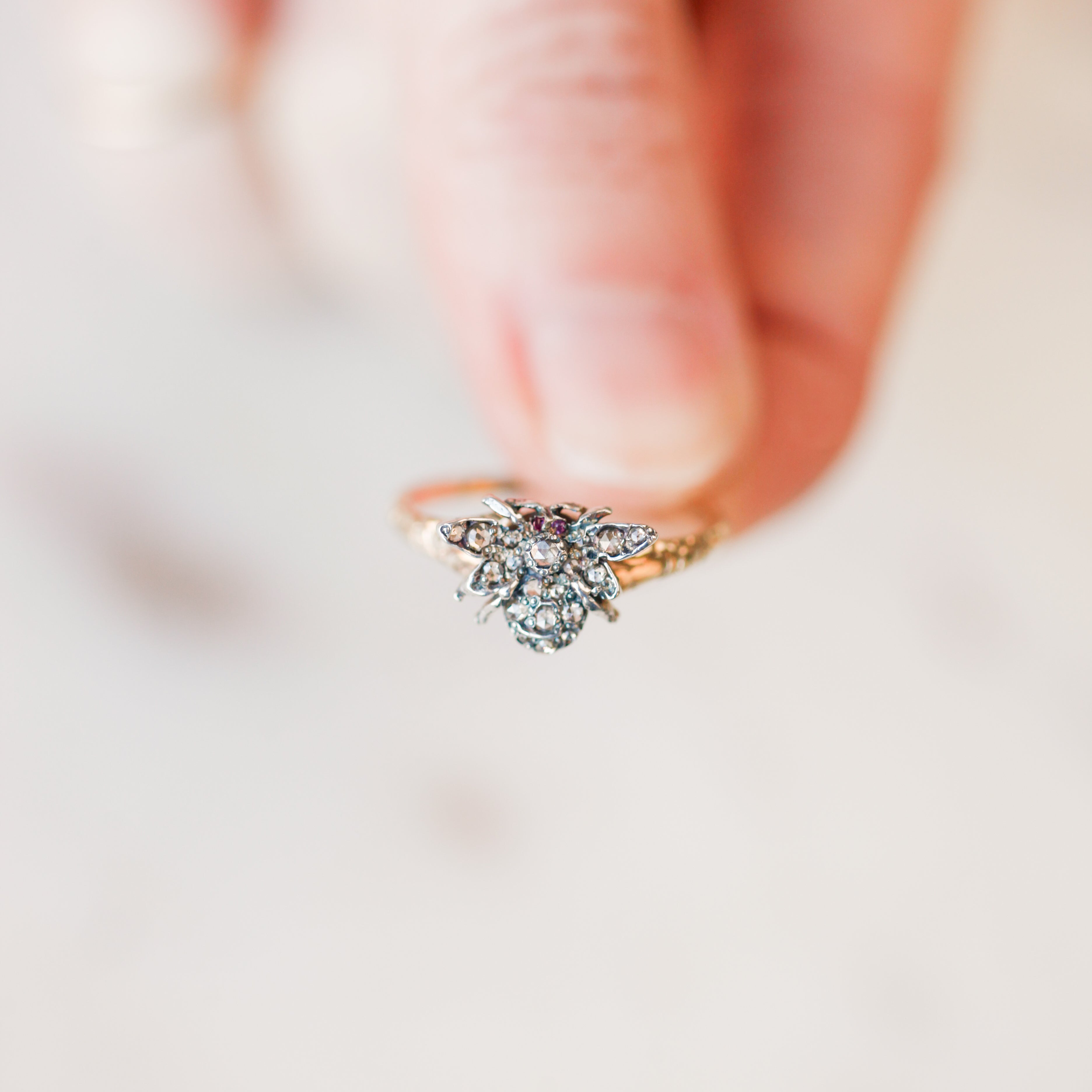 Diamond Bumble Bee Ring