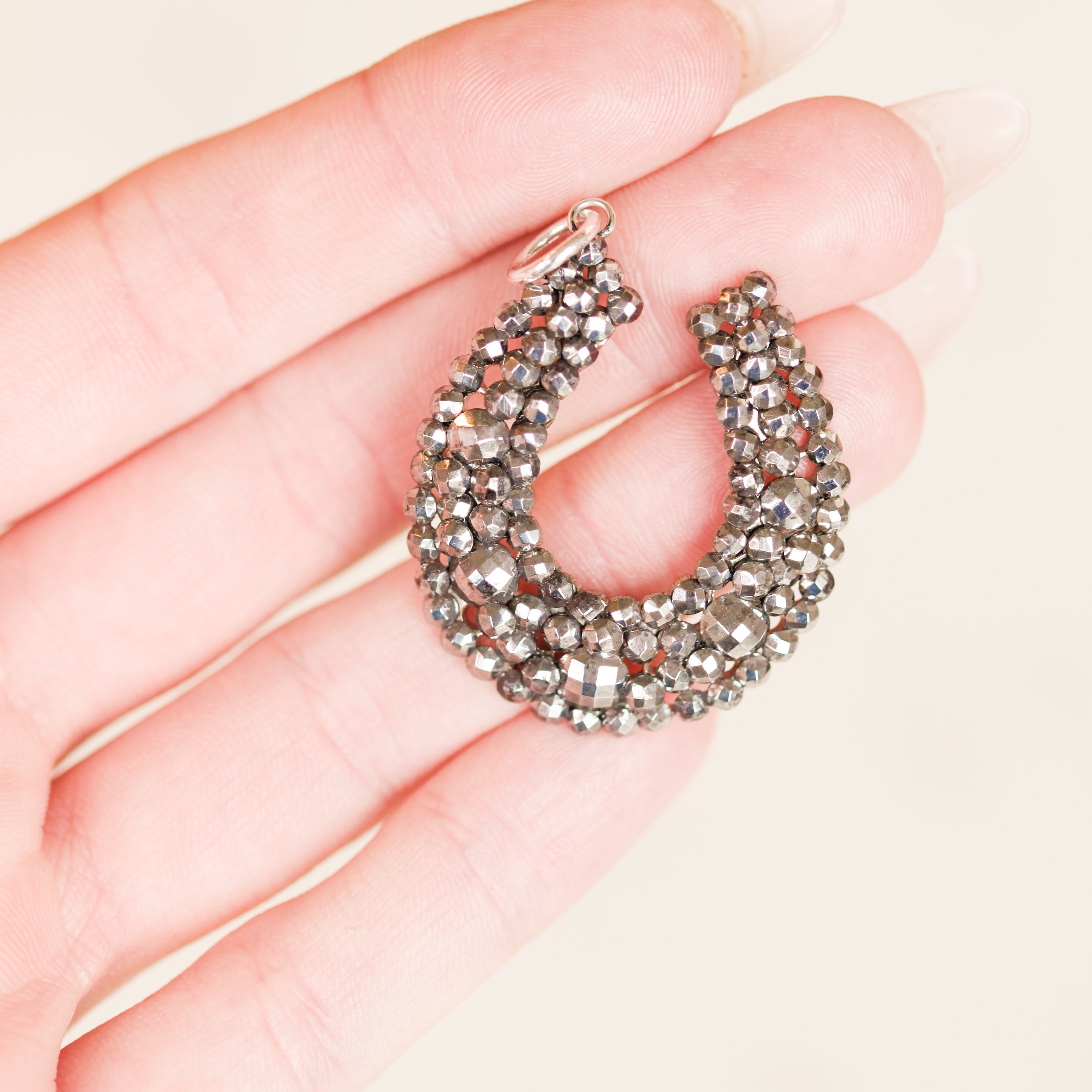 French Steel Horseshoe Pendant