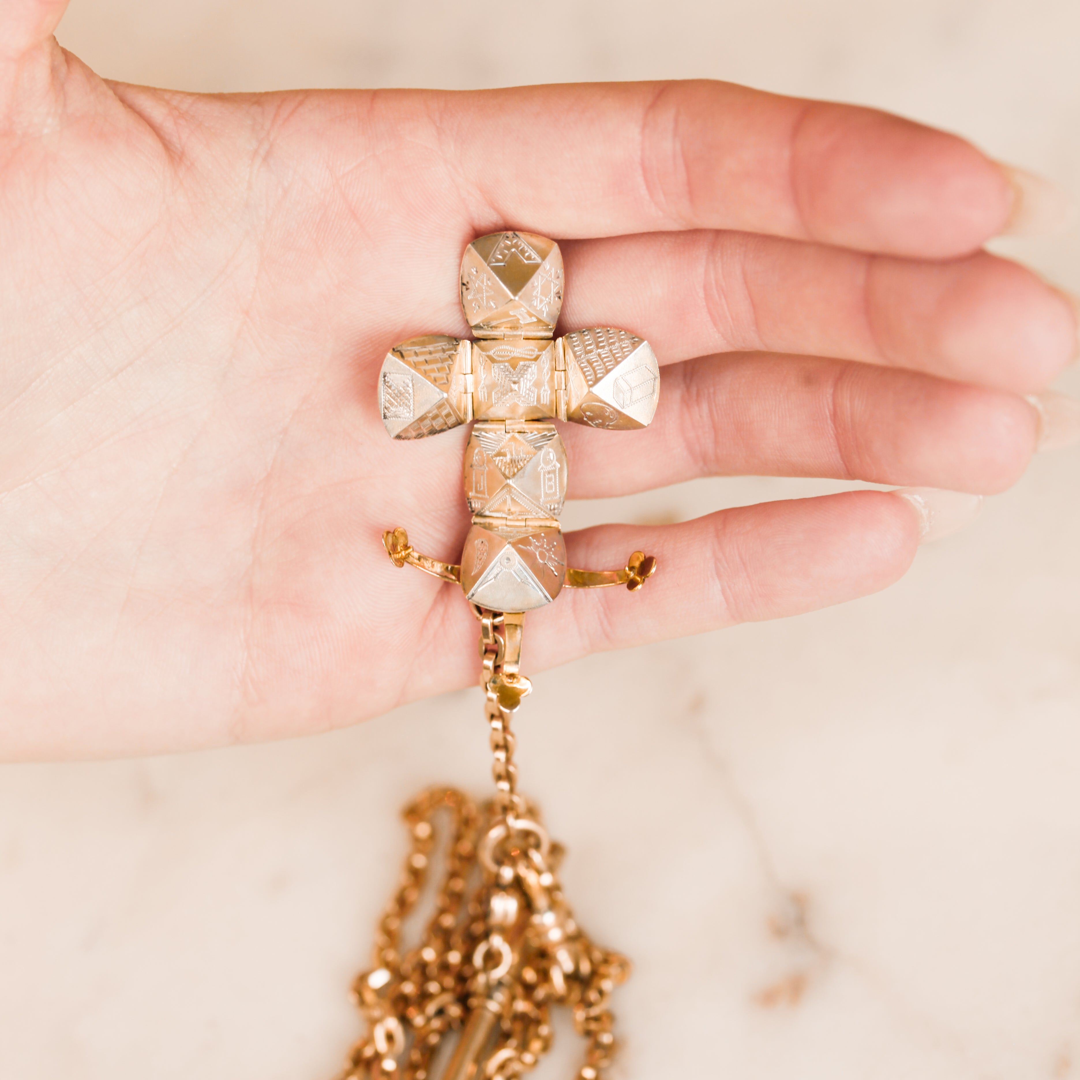 Freemason's Engraved Secret Orb Necklace