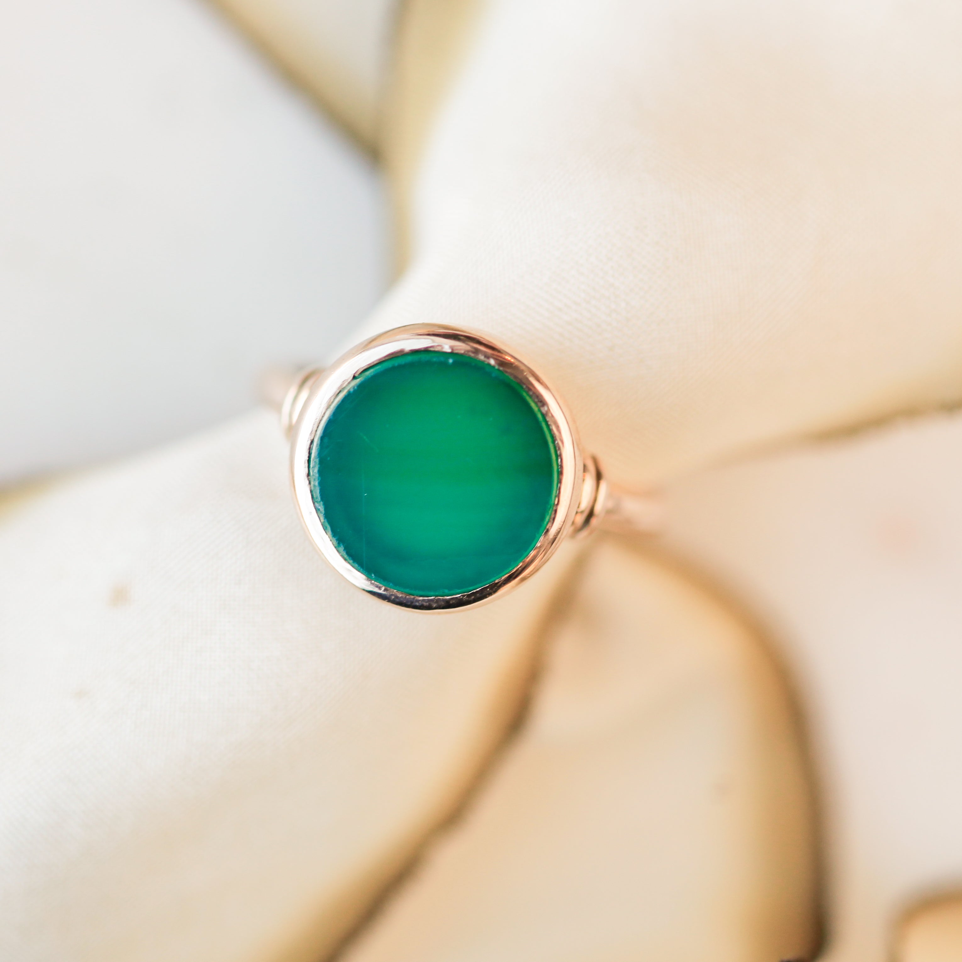 Green Chrysoprase Ring