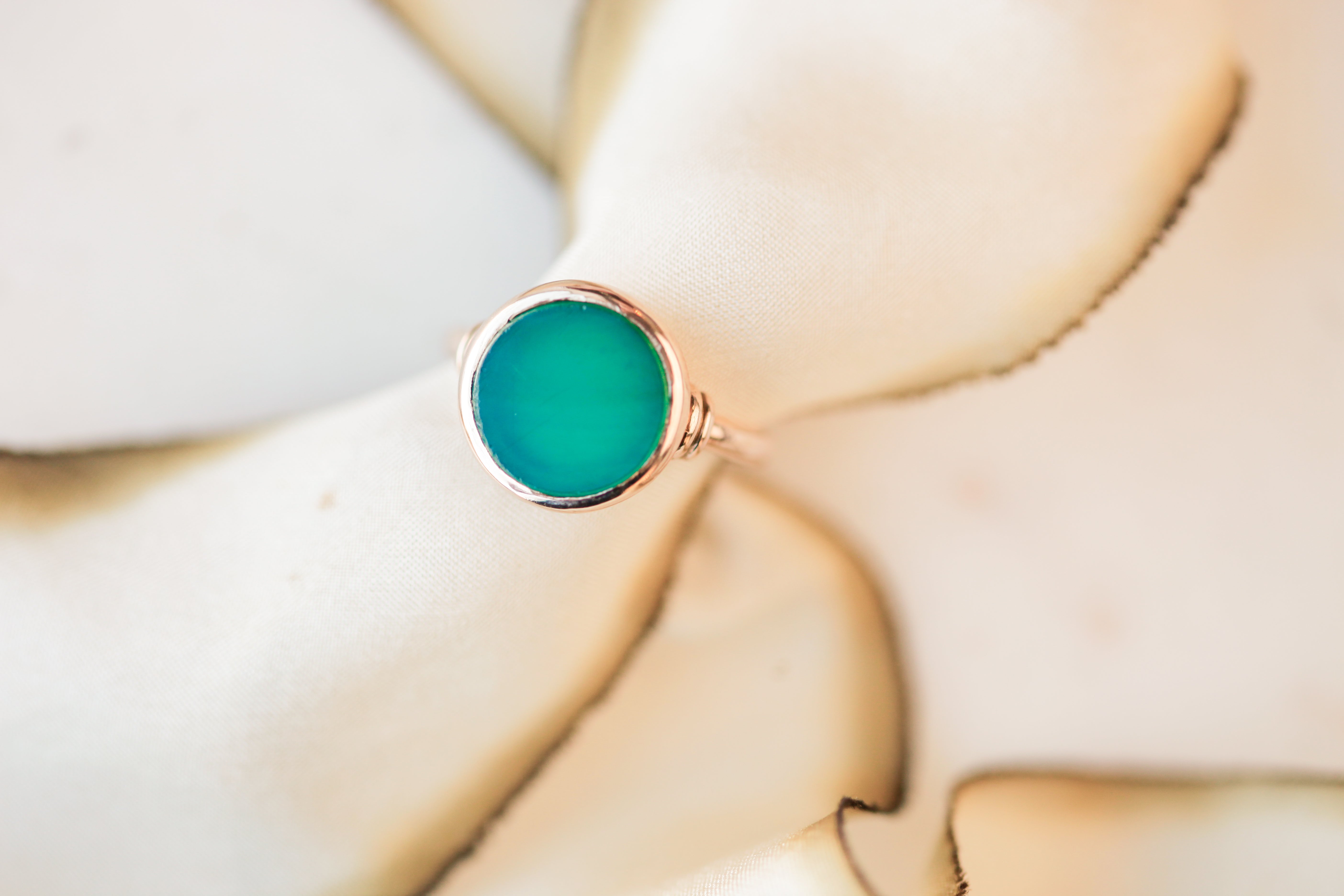 Green Chrysoprase Ring