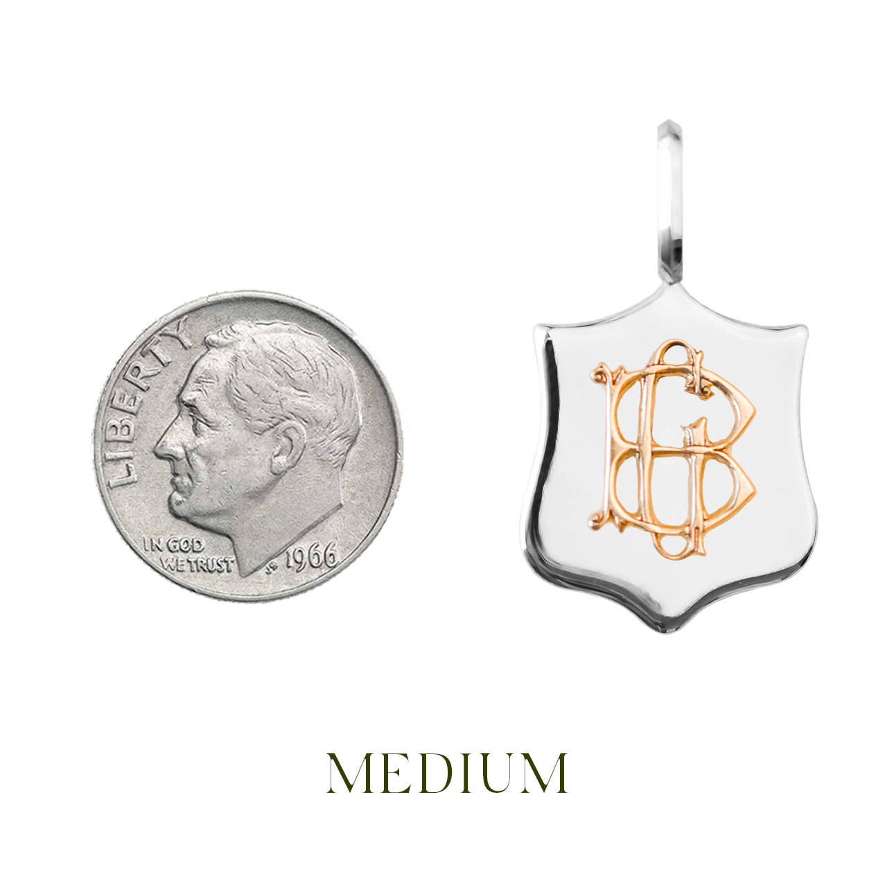 Gold Initial Elias Medallion