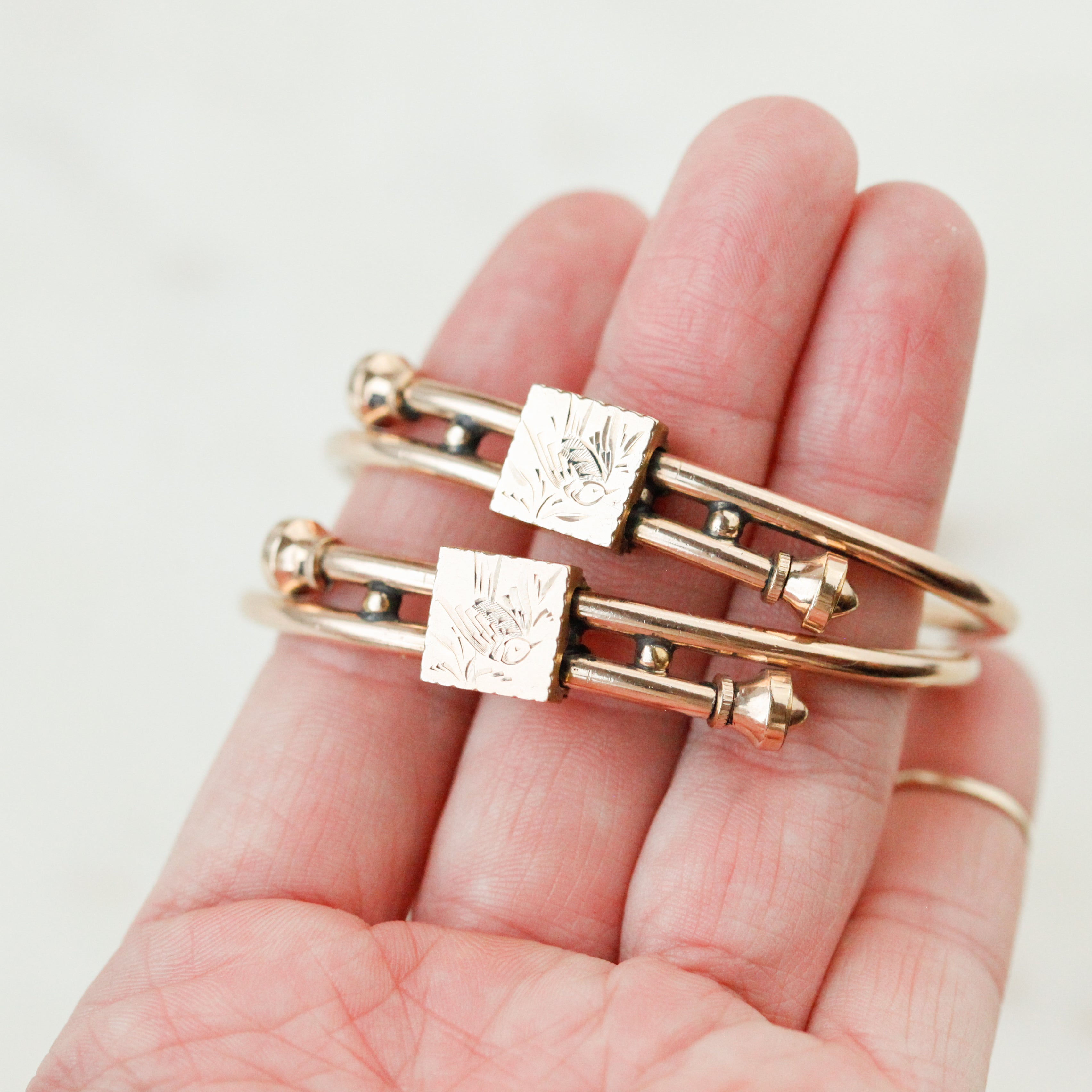 Matching Bird Engagement Bracelets