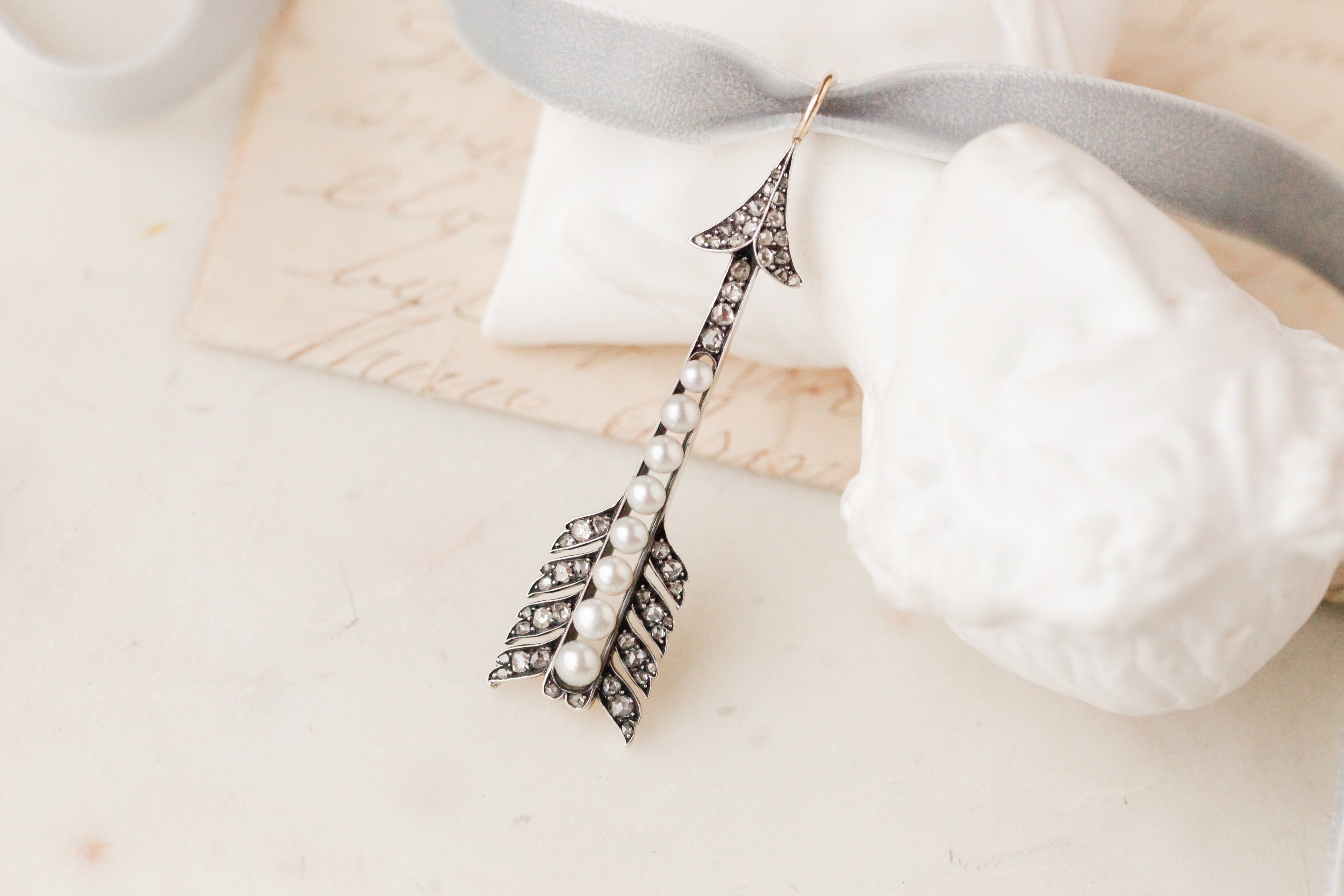 Cupid's Diamond Arrow Pendant