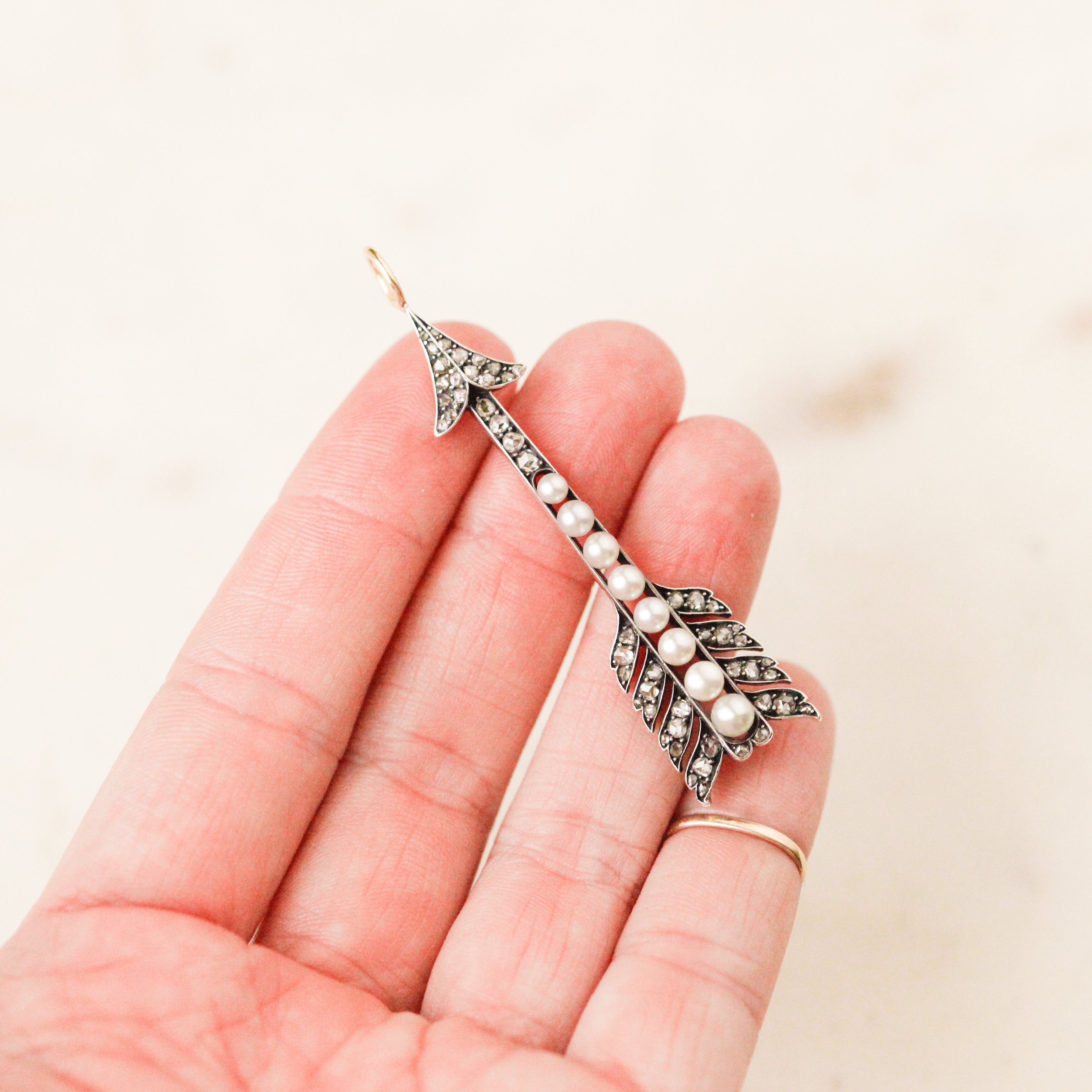 Cupid's Diamond Arrow Pendant