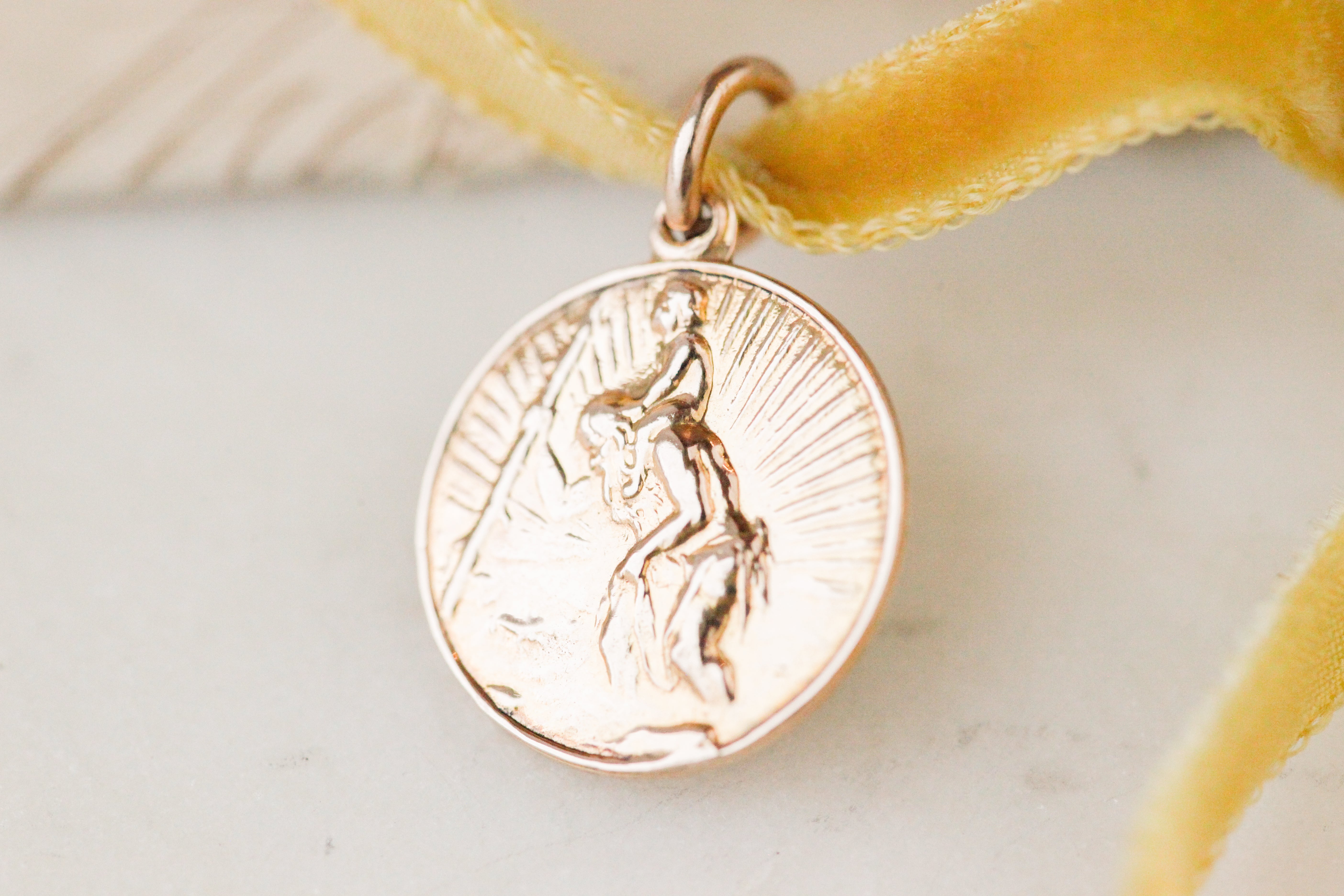 Saint Christopher 9k Gold Charm