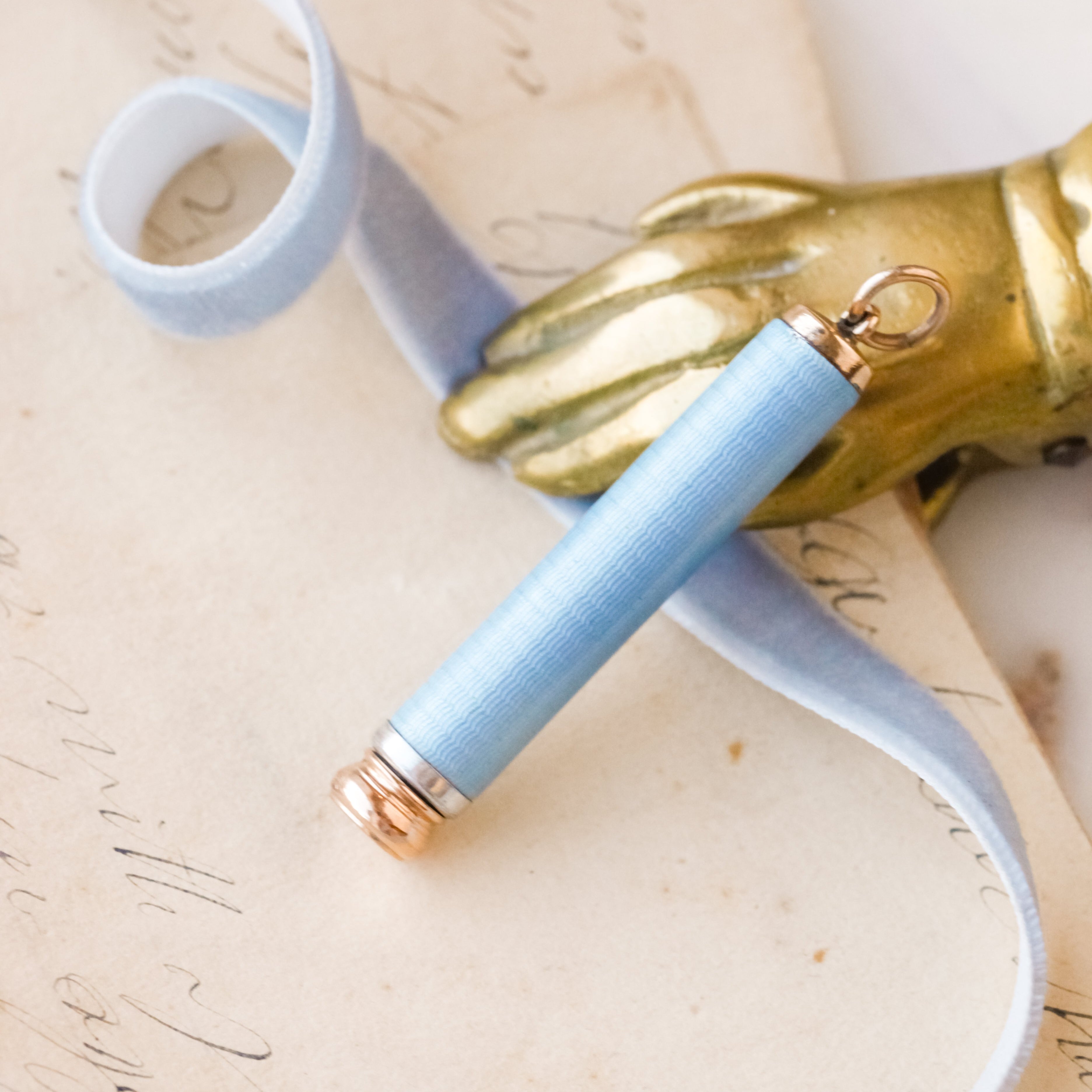 Edwardian Enameled Hidden Pencil