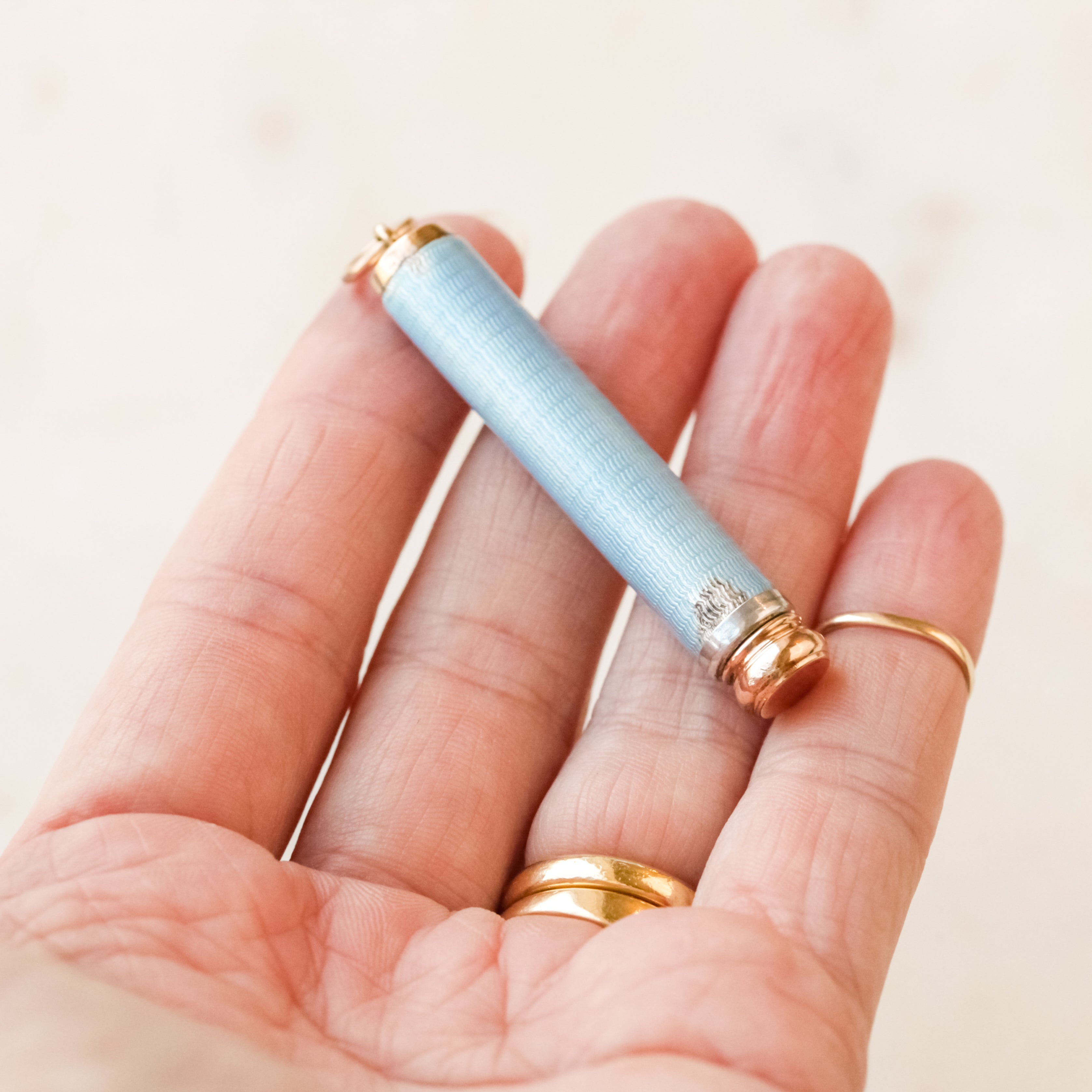 Edwardian Enameled Hidden Pencil