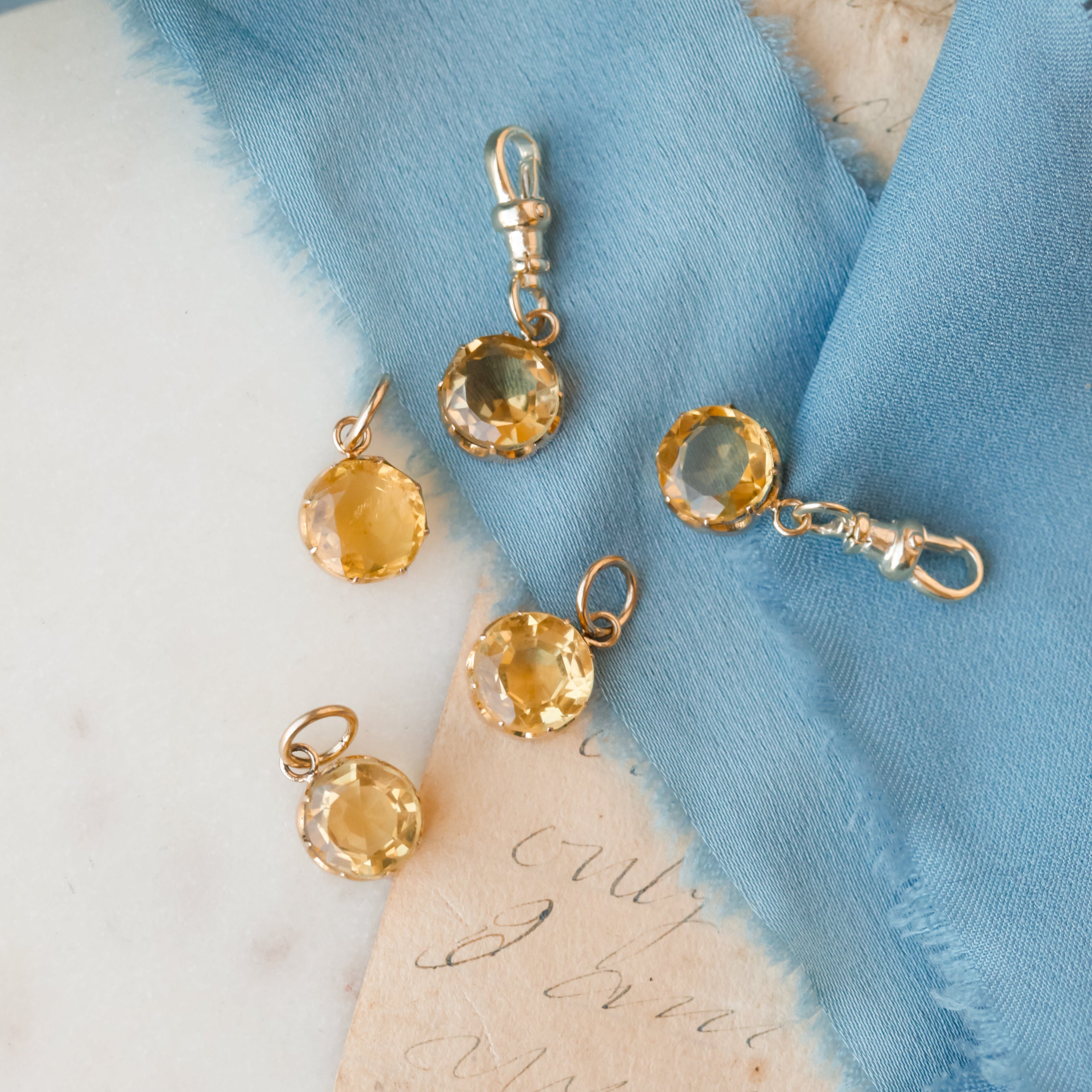 Old Mine Georgian Old Cut Cirtrine Pendants