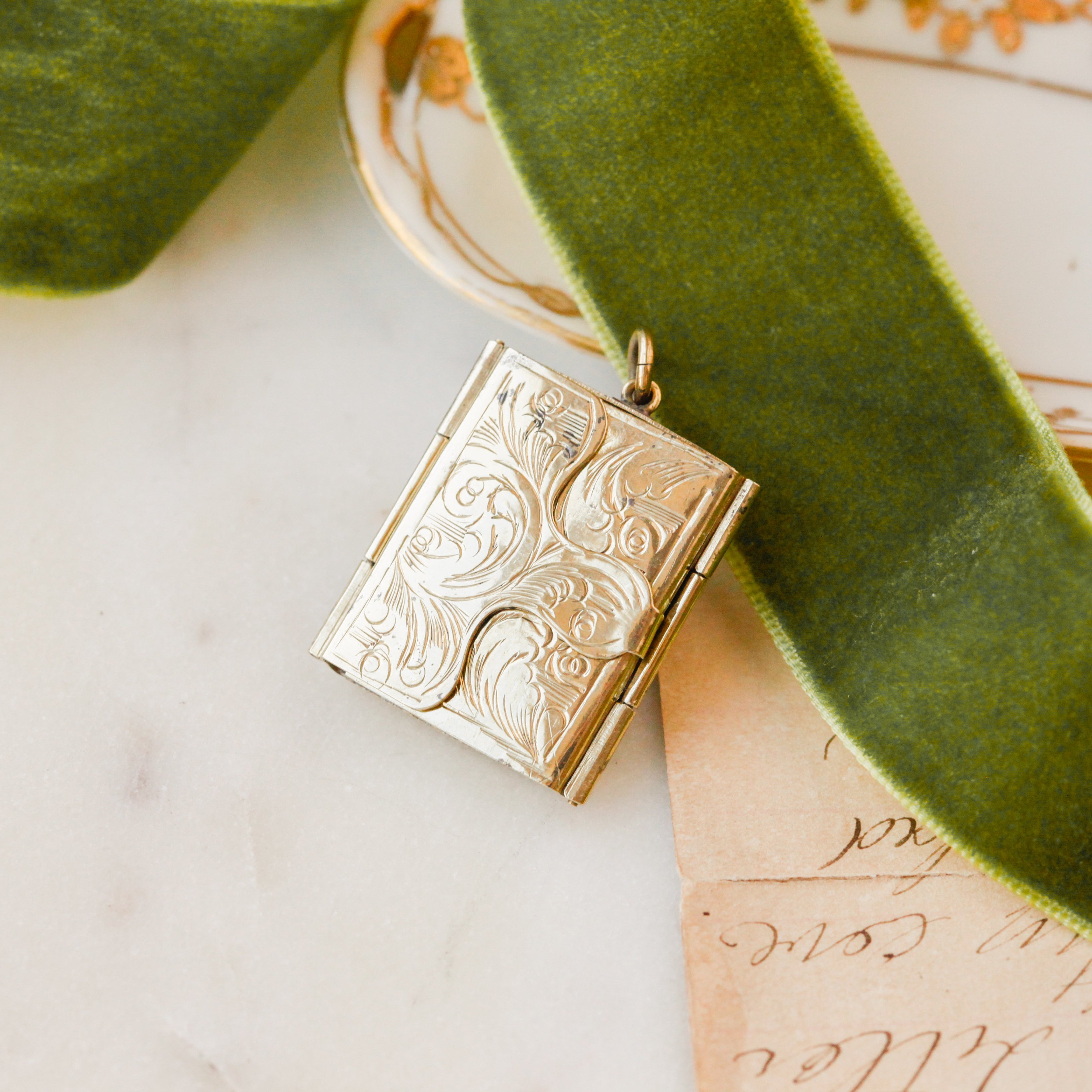 Hana Hinged Book Locket