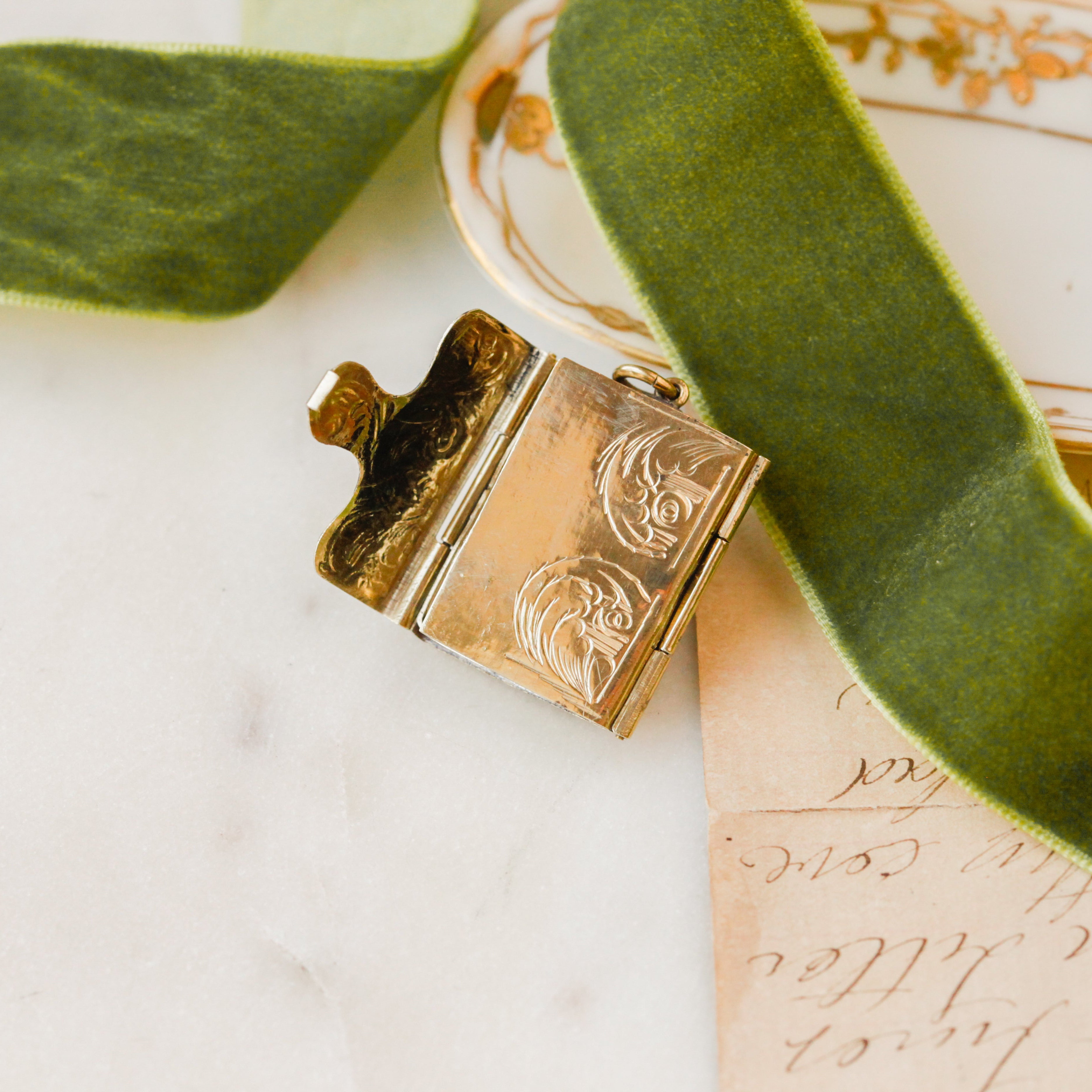 Hana Hinged Book Locket