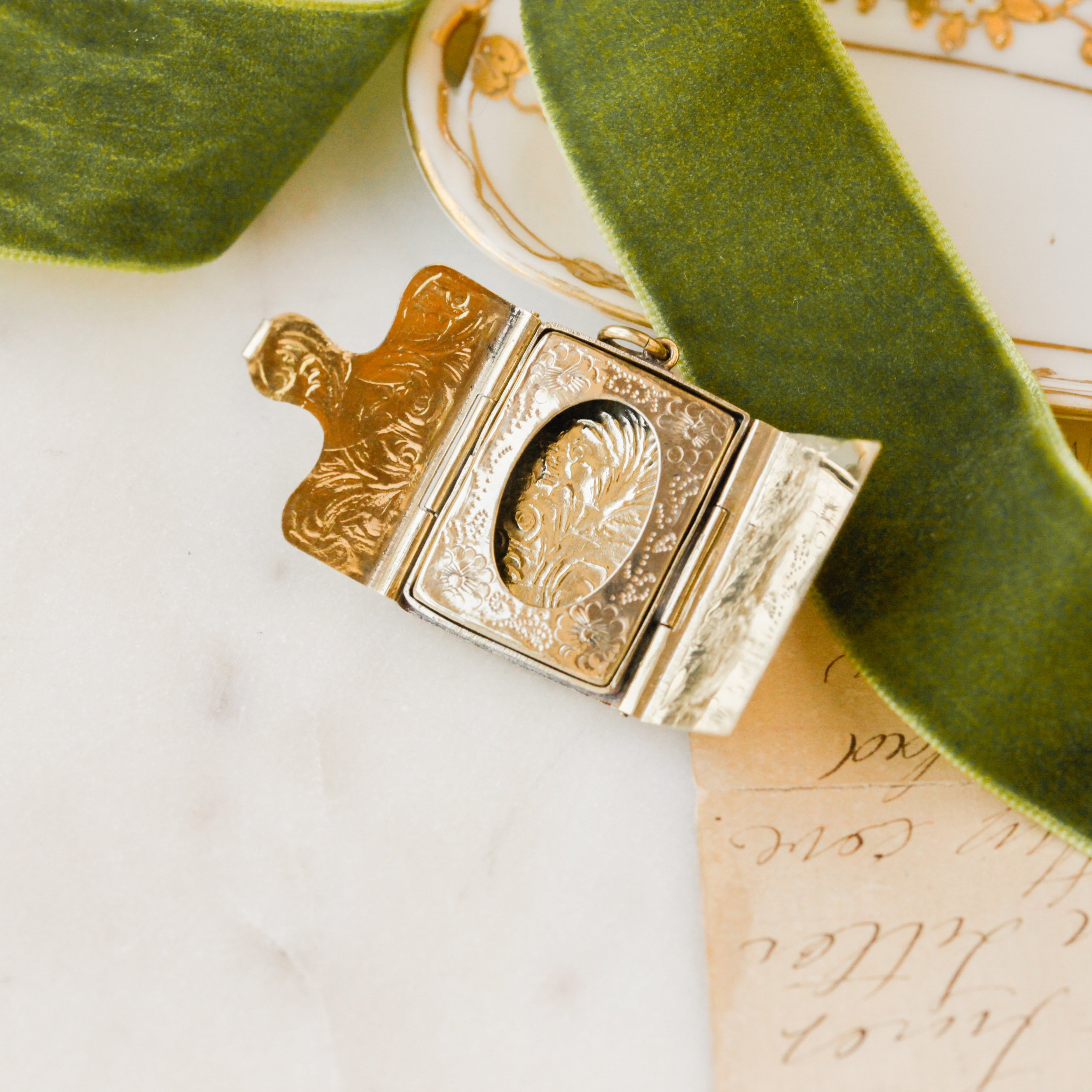 Hana Hinged Book Locket