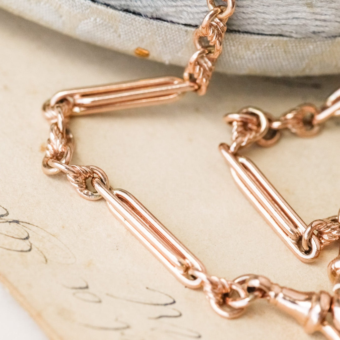 Solid 9k Lover's Knot Albert Chain