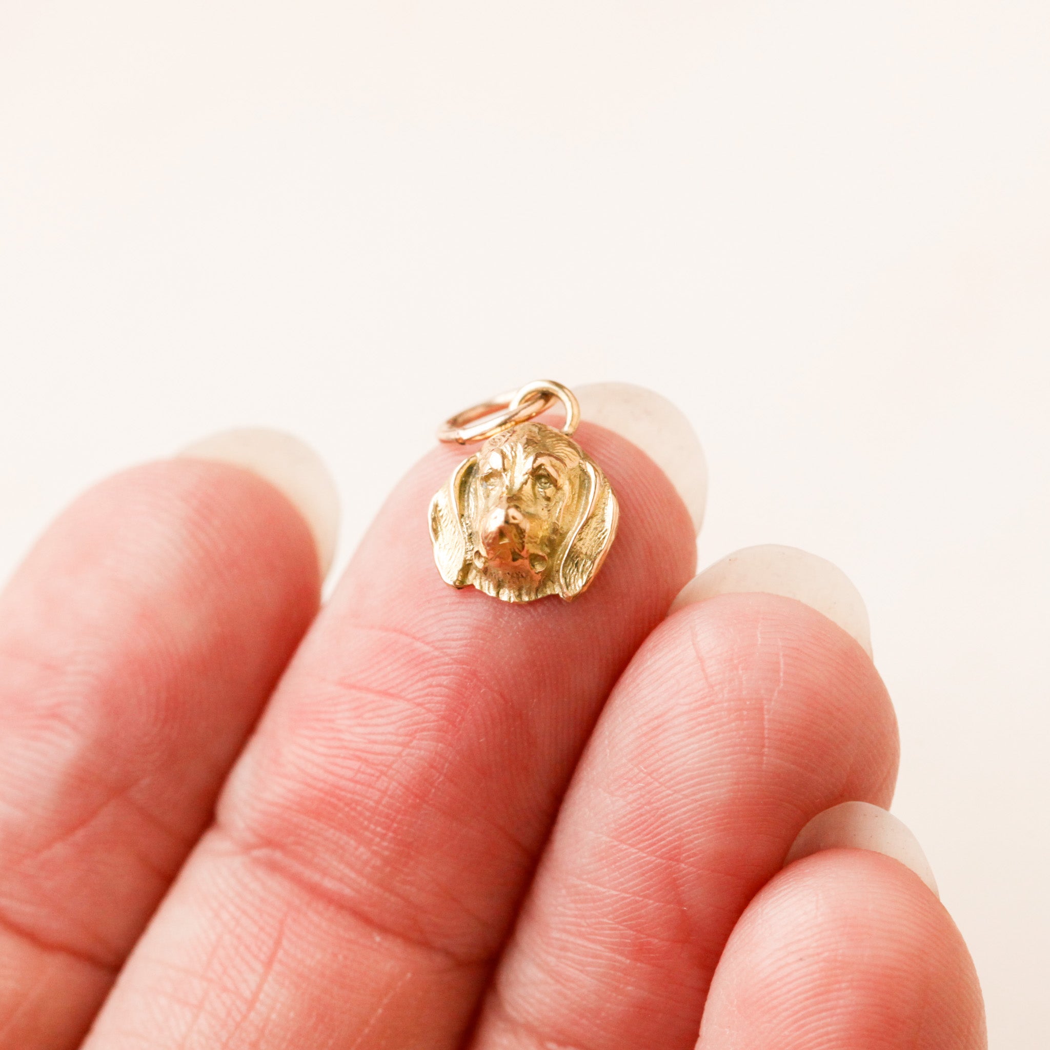 Petite Gold Hound Charm