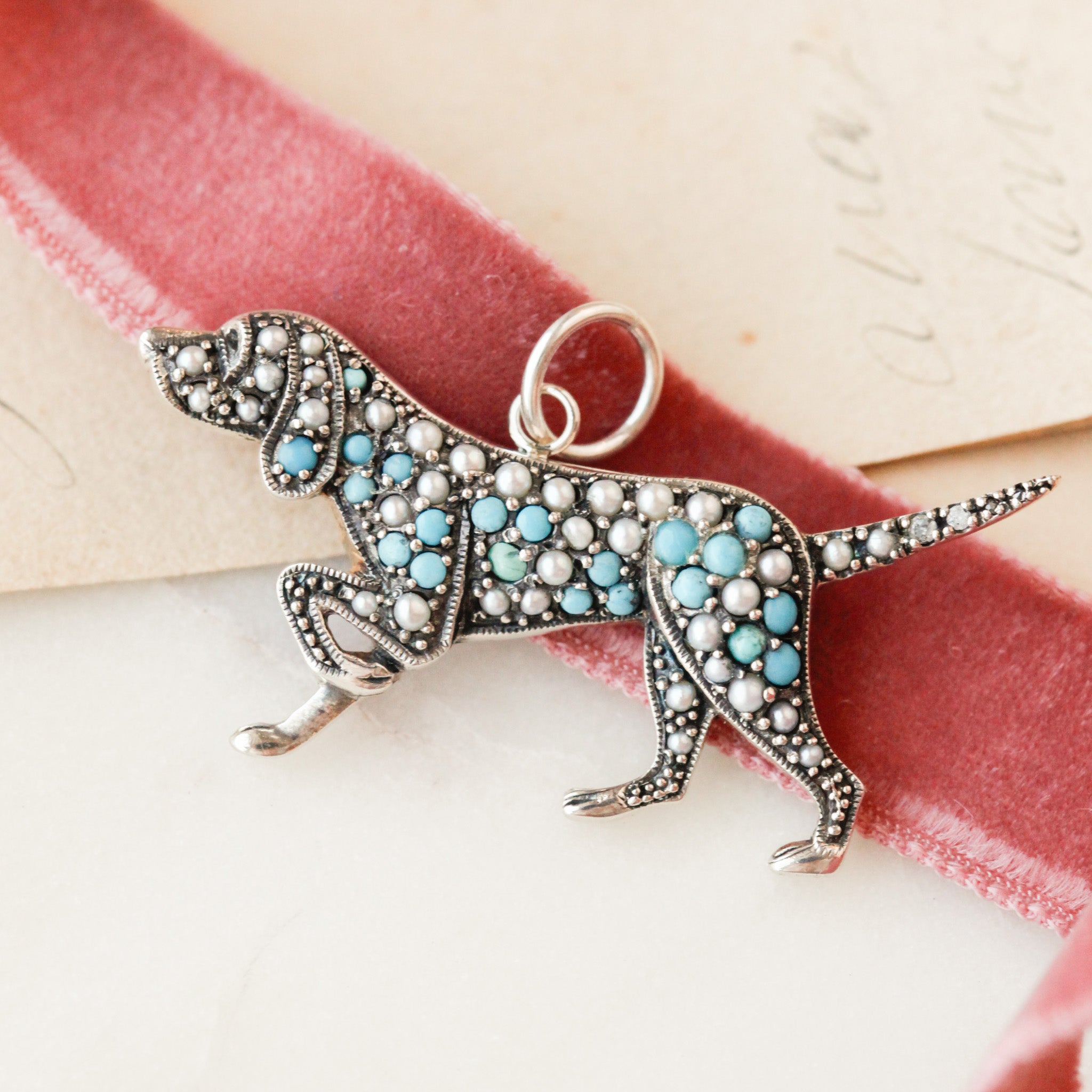 Turquoise Faithful Pointer Pendant