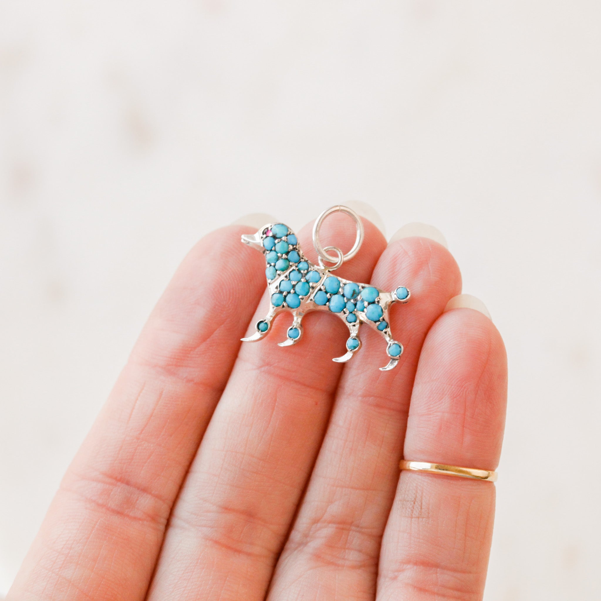 Marcin Turquoise Poodle Pendant