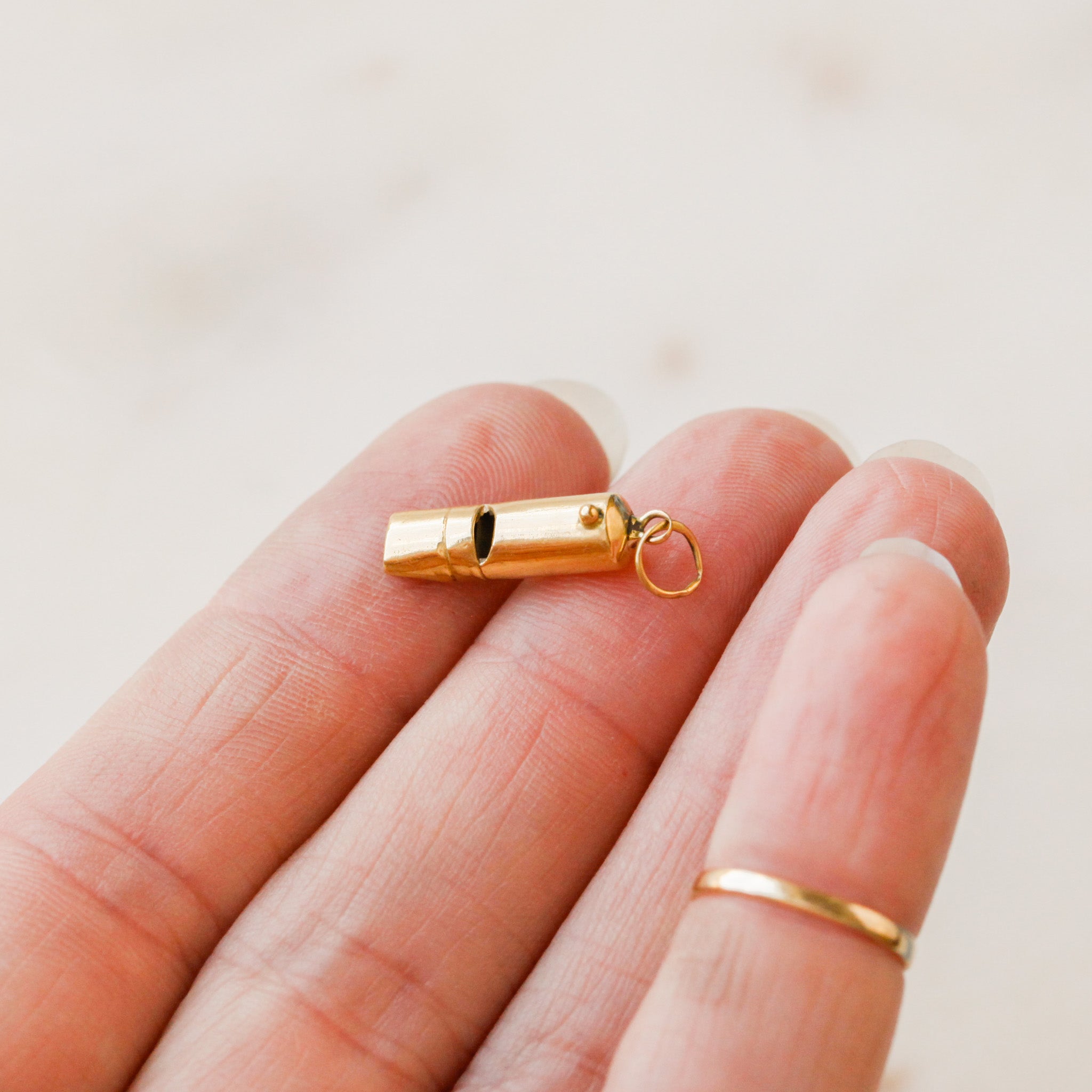 Petite Antique Whistle Charm