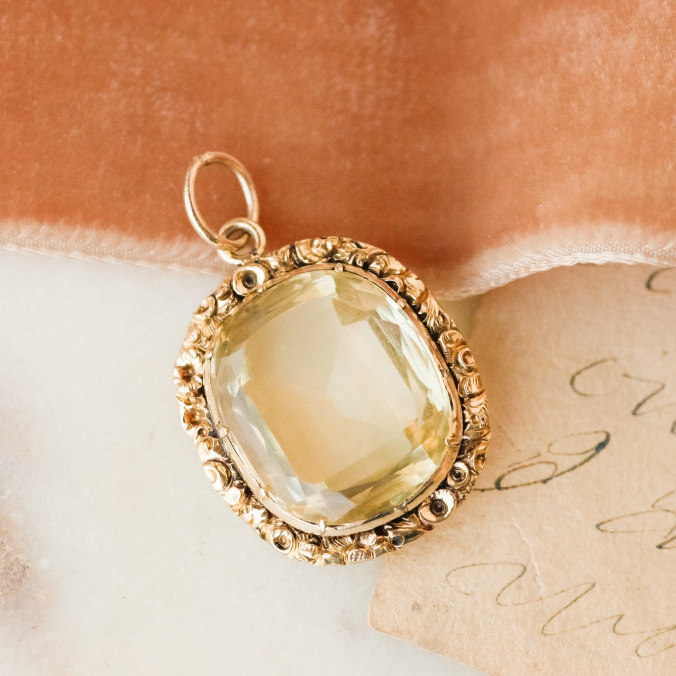 Felicity Citrine Floral Pendant