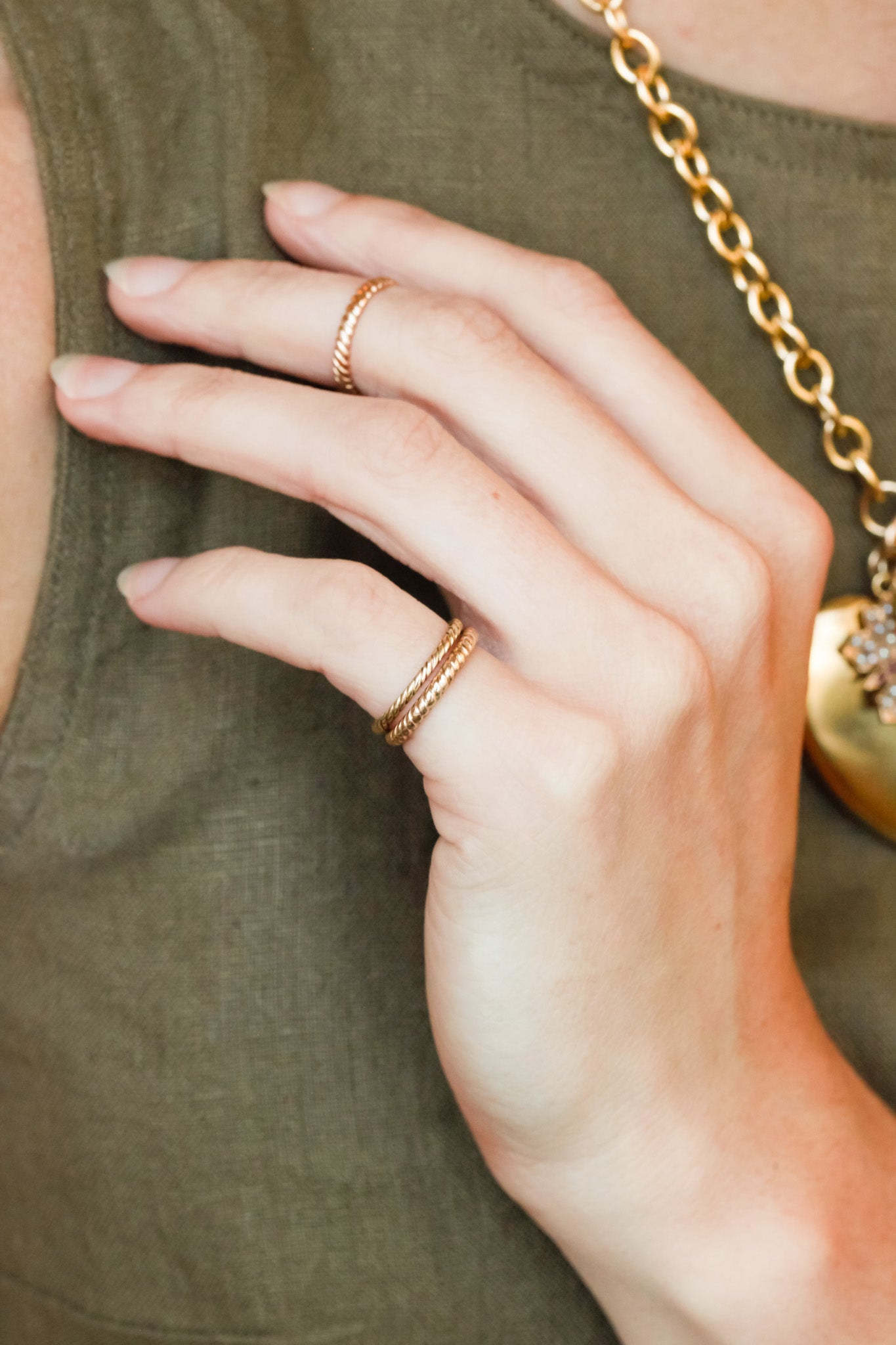 Vintage Solid Twist Rings