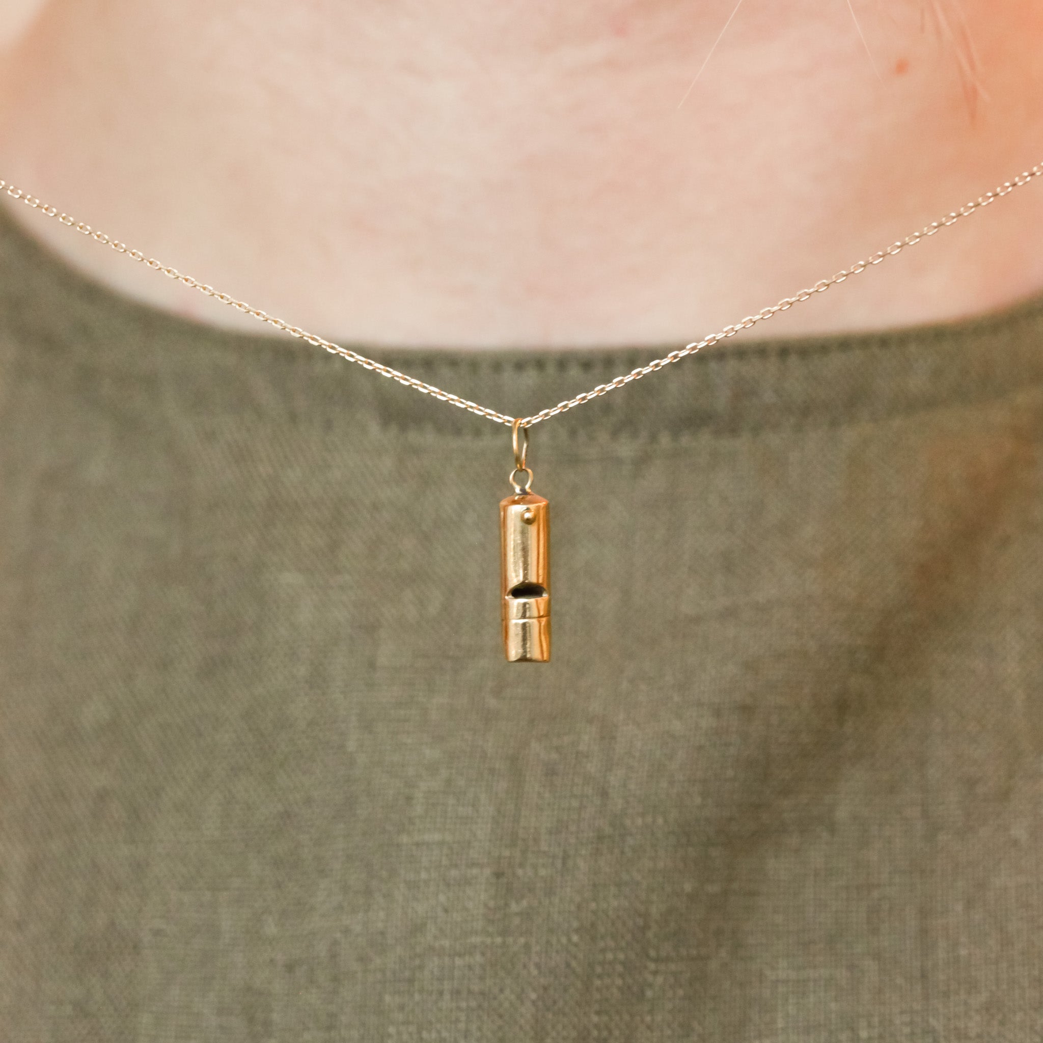 Petite Antique Whistle Charm