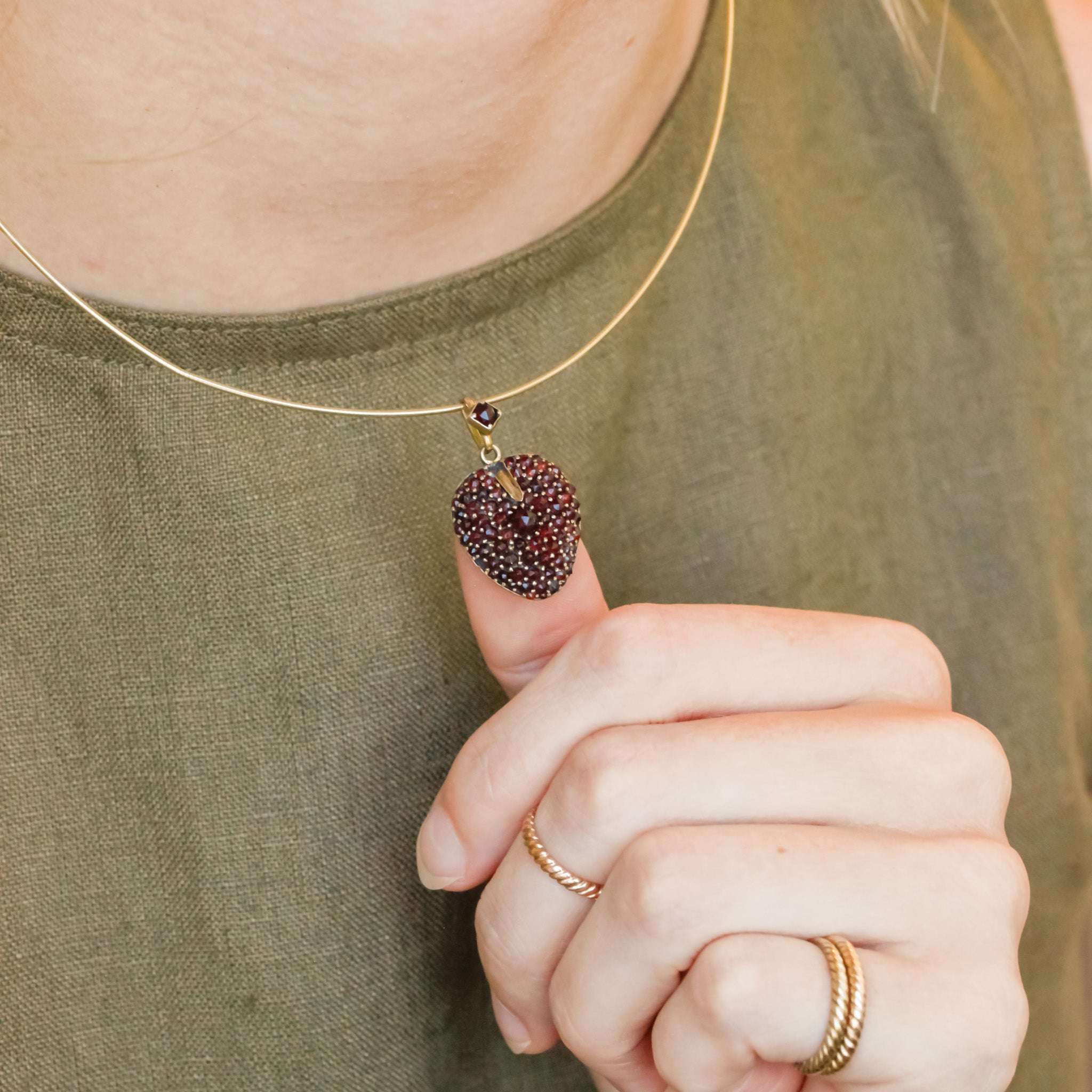 Scarlett Bohemian Garnet Lover's Pendant