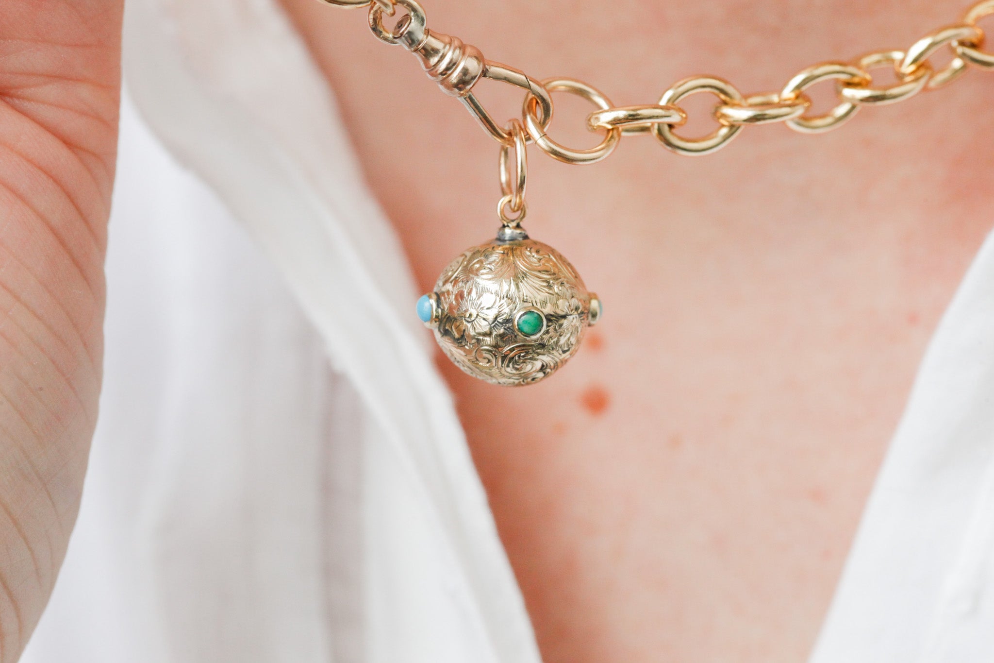 Phoebe Turquoise Orb Pendant