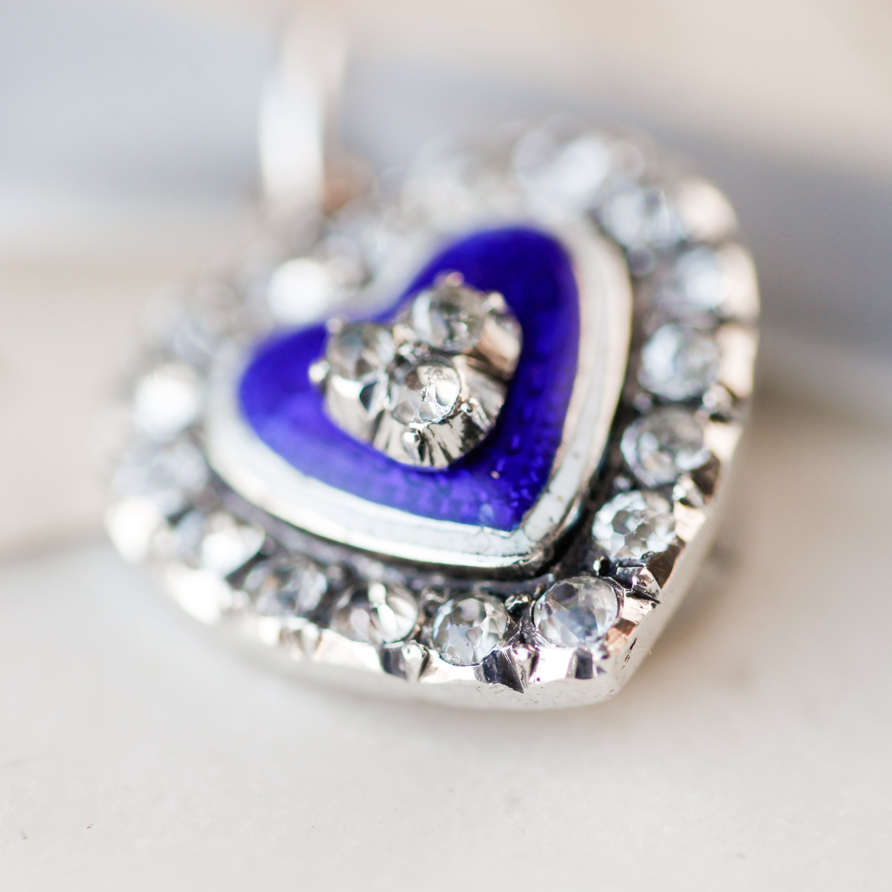 Felicity Blue Enamel Heart Charm
