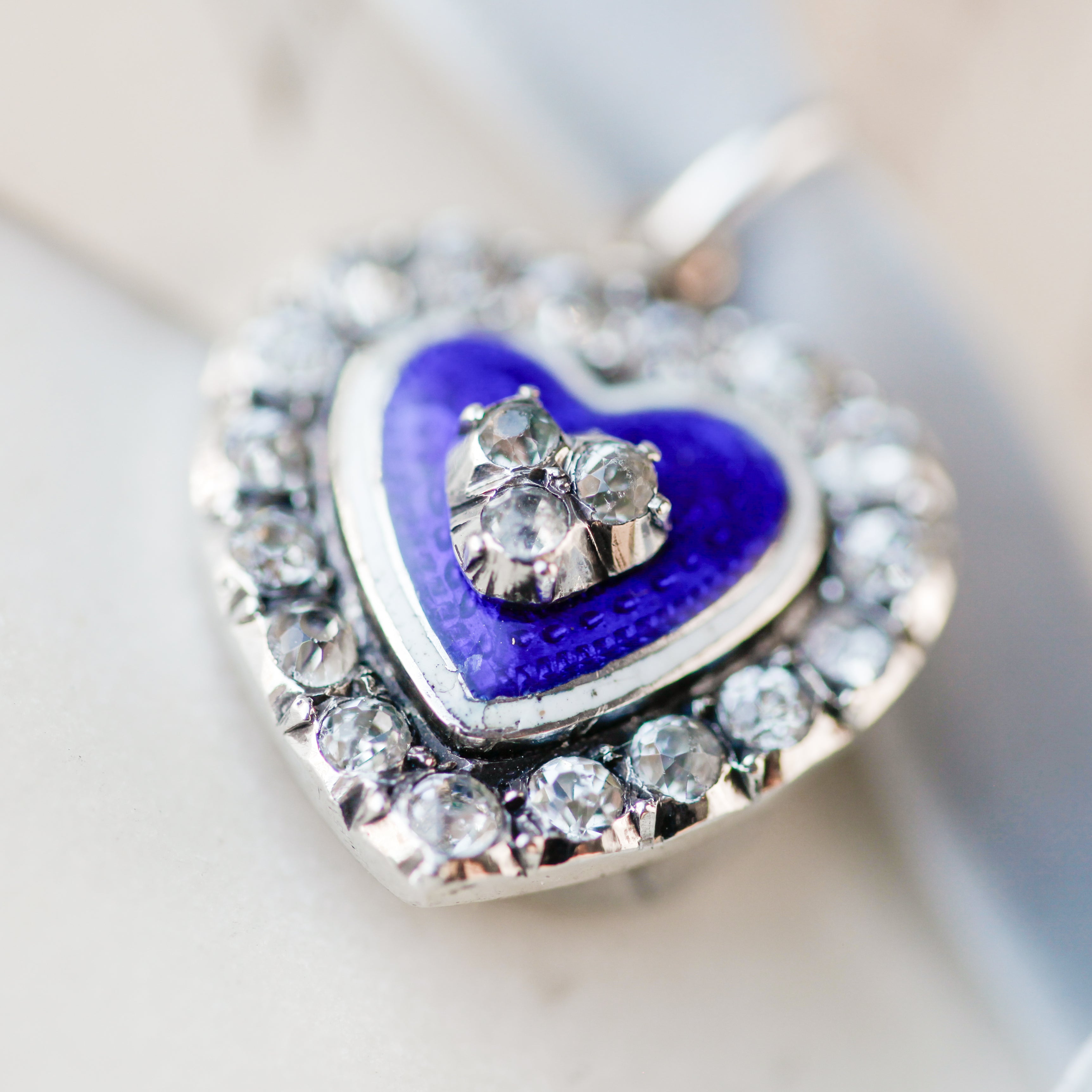 Felicity Blue Enamel Heart Charm