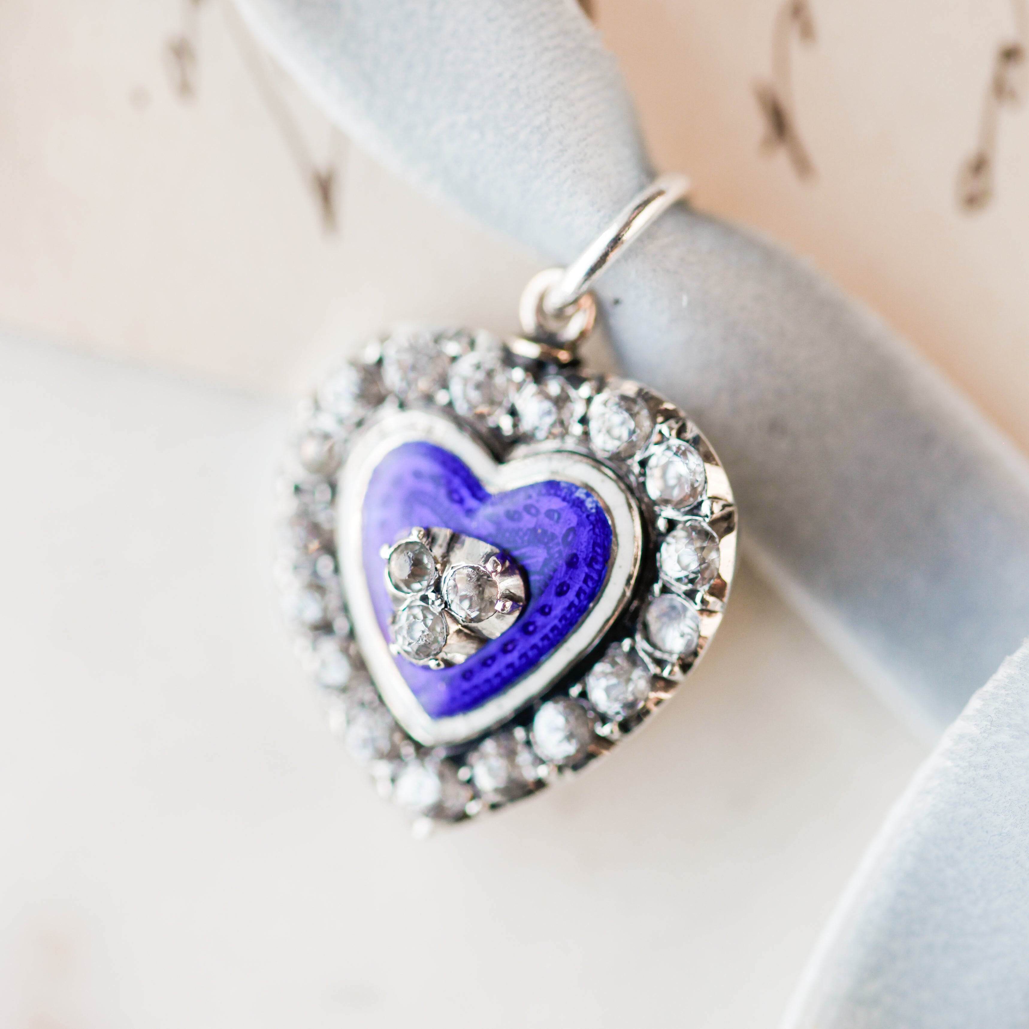 Felicity Blue Enamel Heart Charm