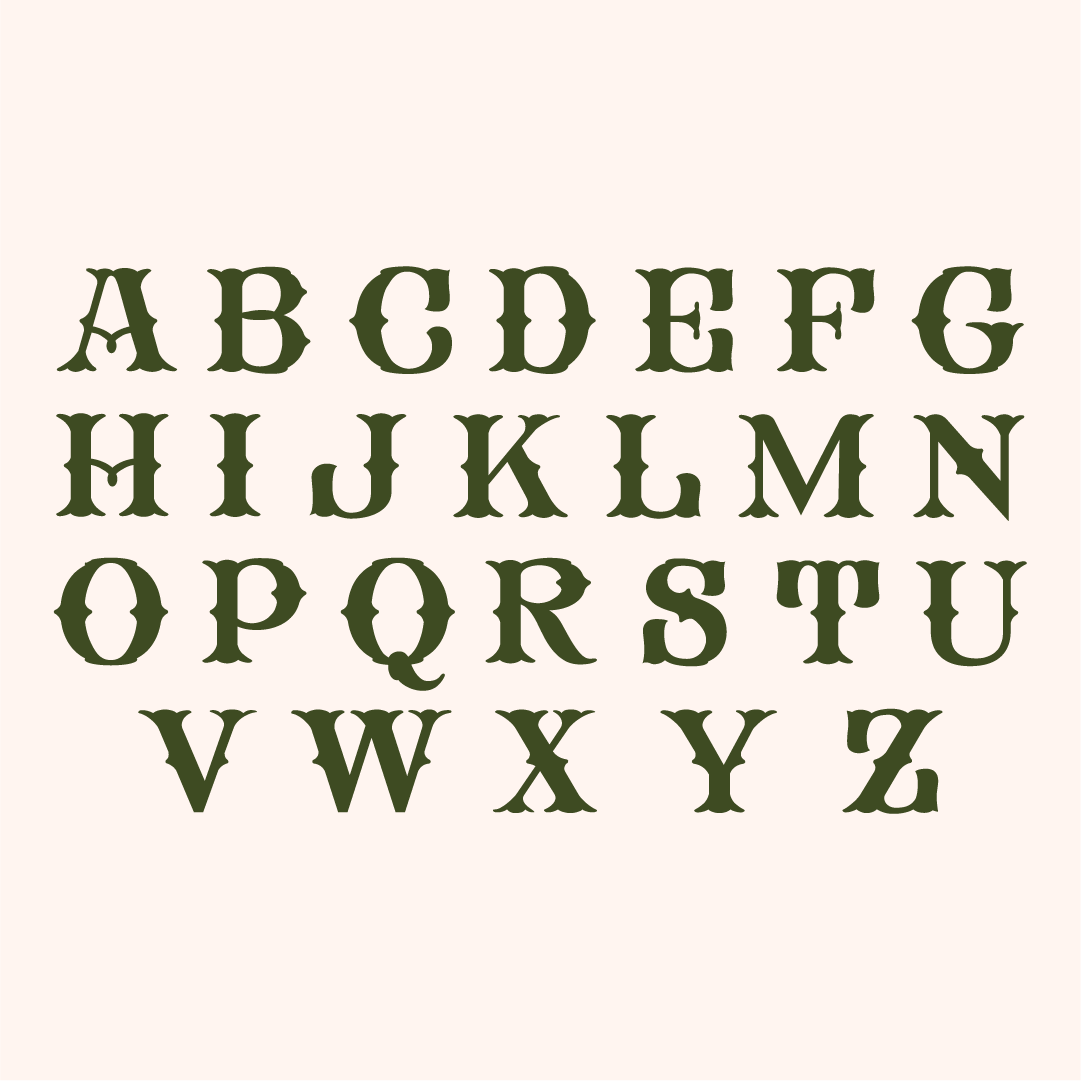 Antique Gold Letter Charms