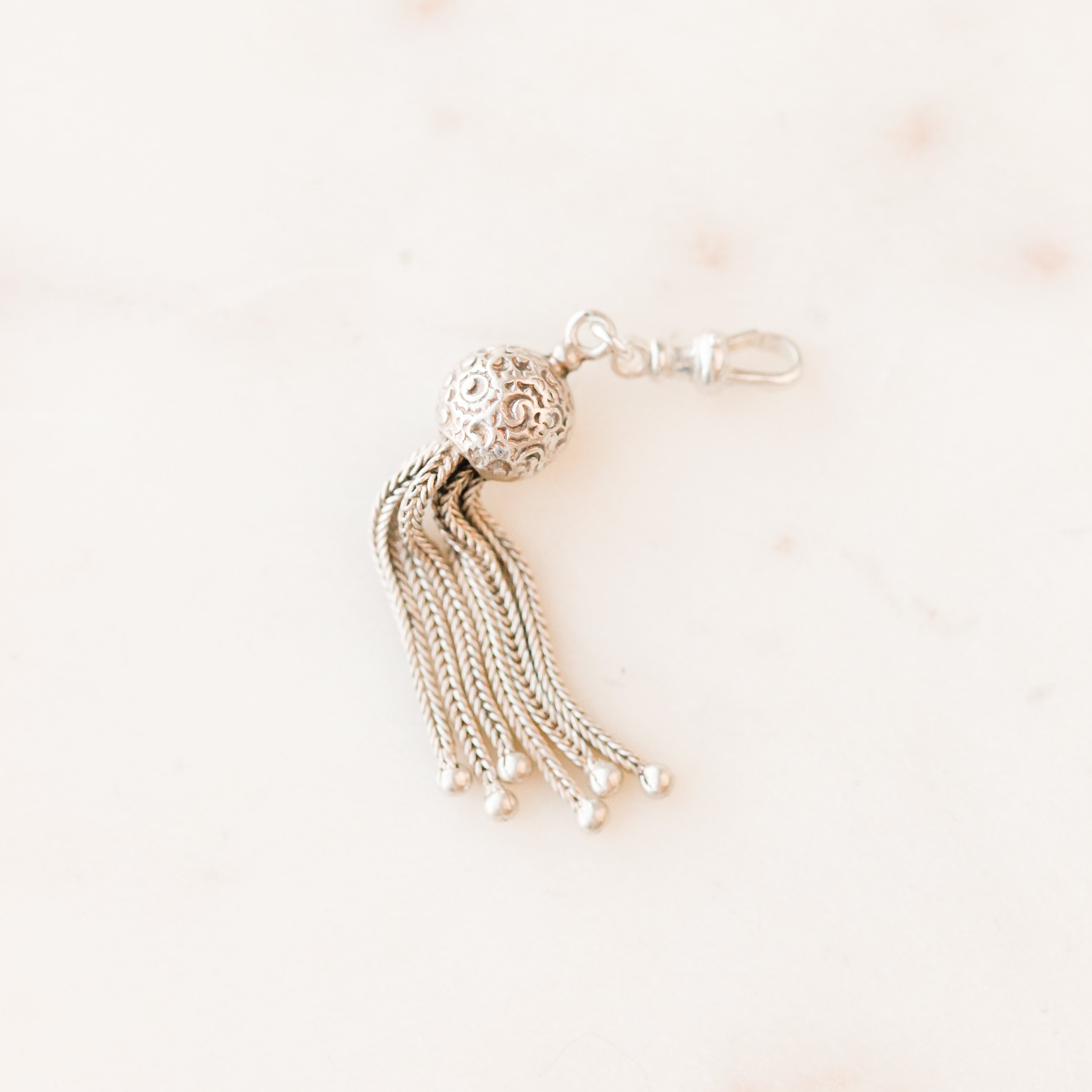 Georgie Silver Tassel Charm