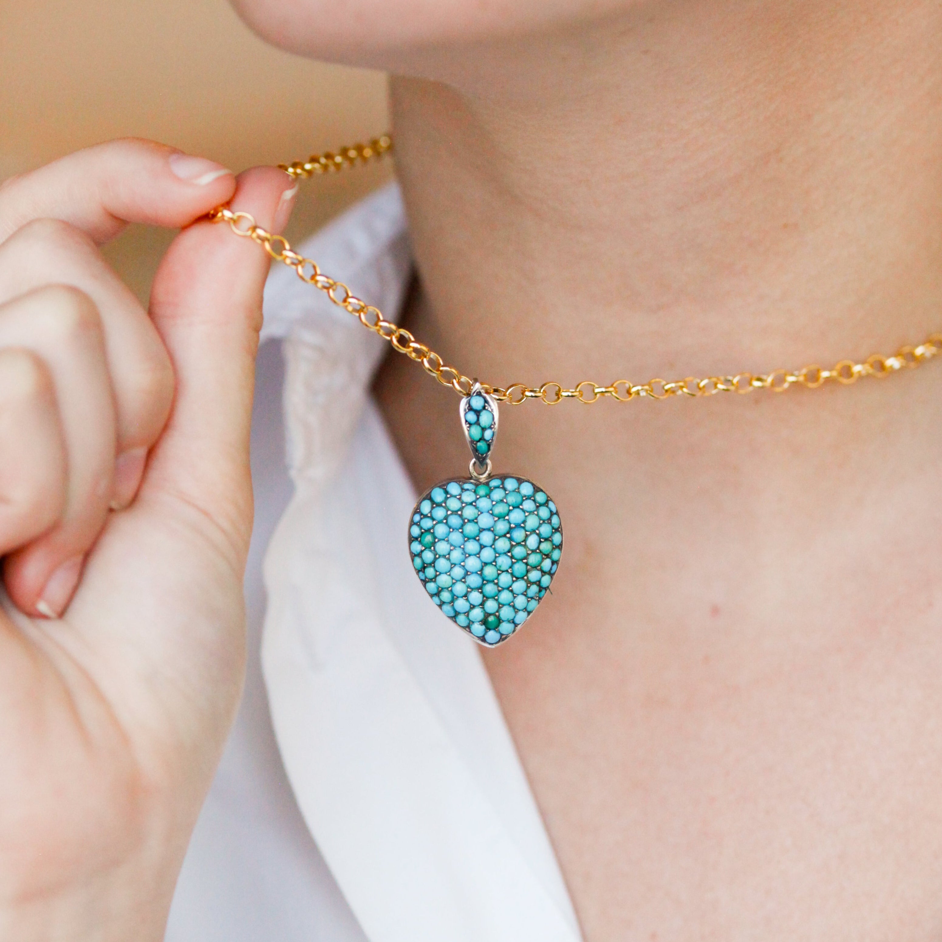 Lorrie Turquoise Heart Pendant