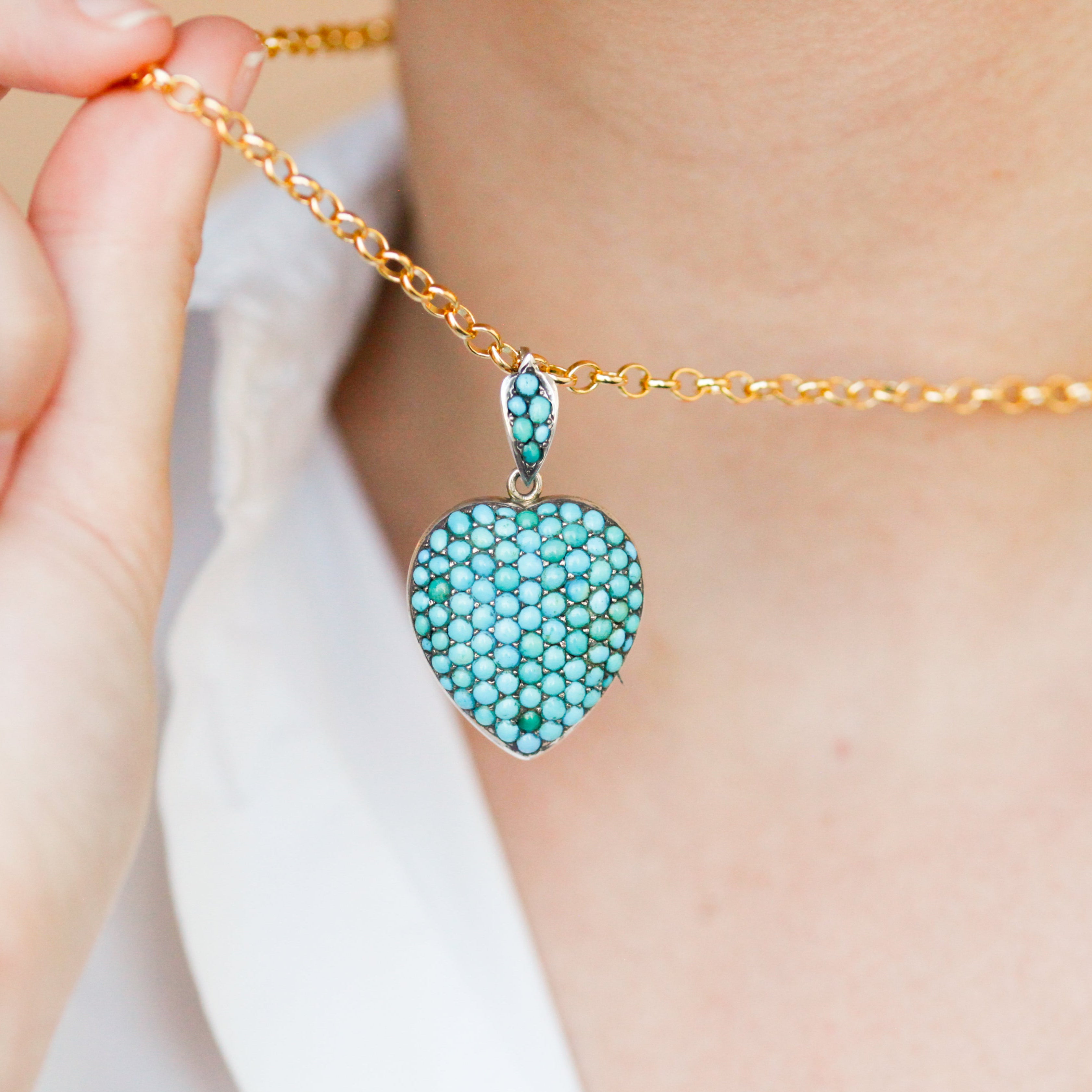 Lorrie Turquoise Heart Pendant