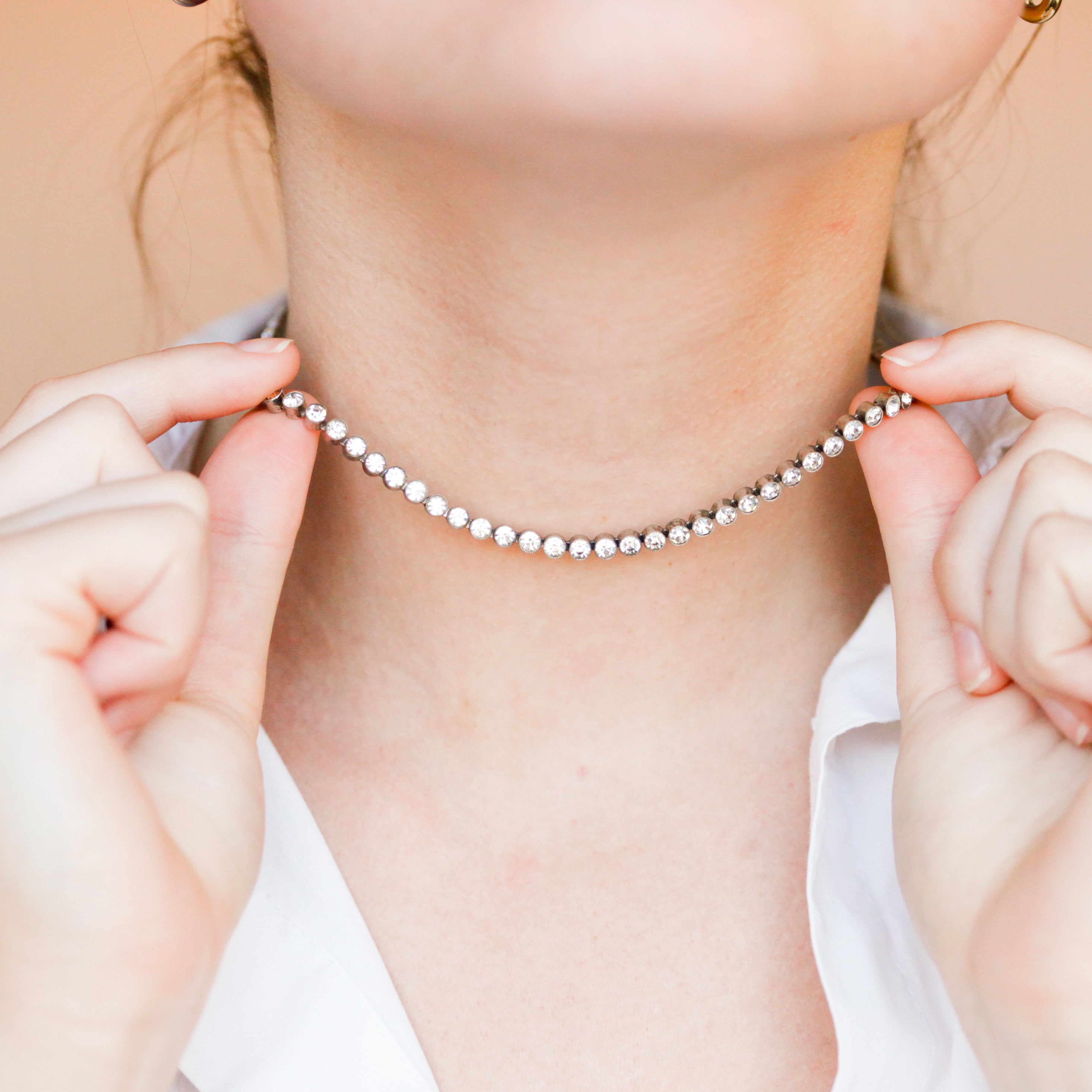 Edwardian Paste Tennis Necklace