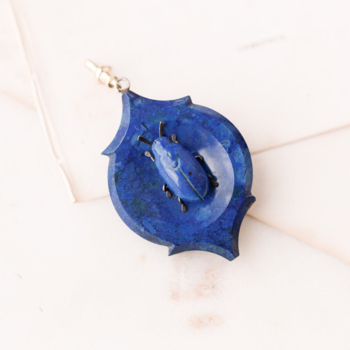 Lapis Lazuli Beetle Pendant