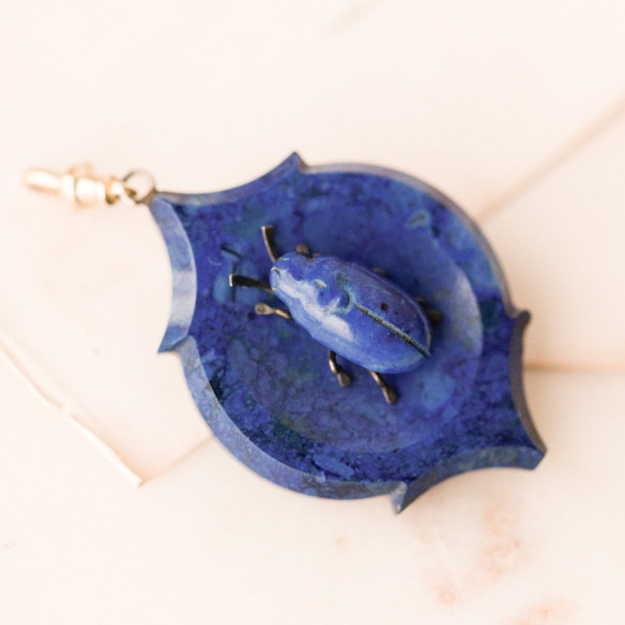 Lapis Lazuli Beetle Pendant