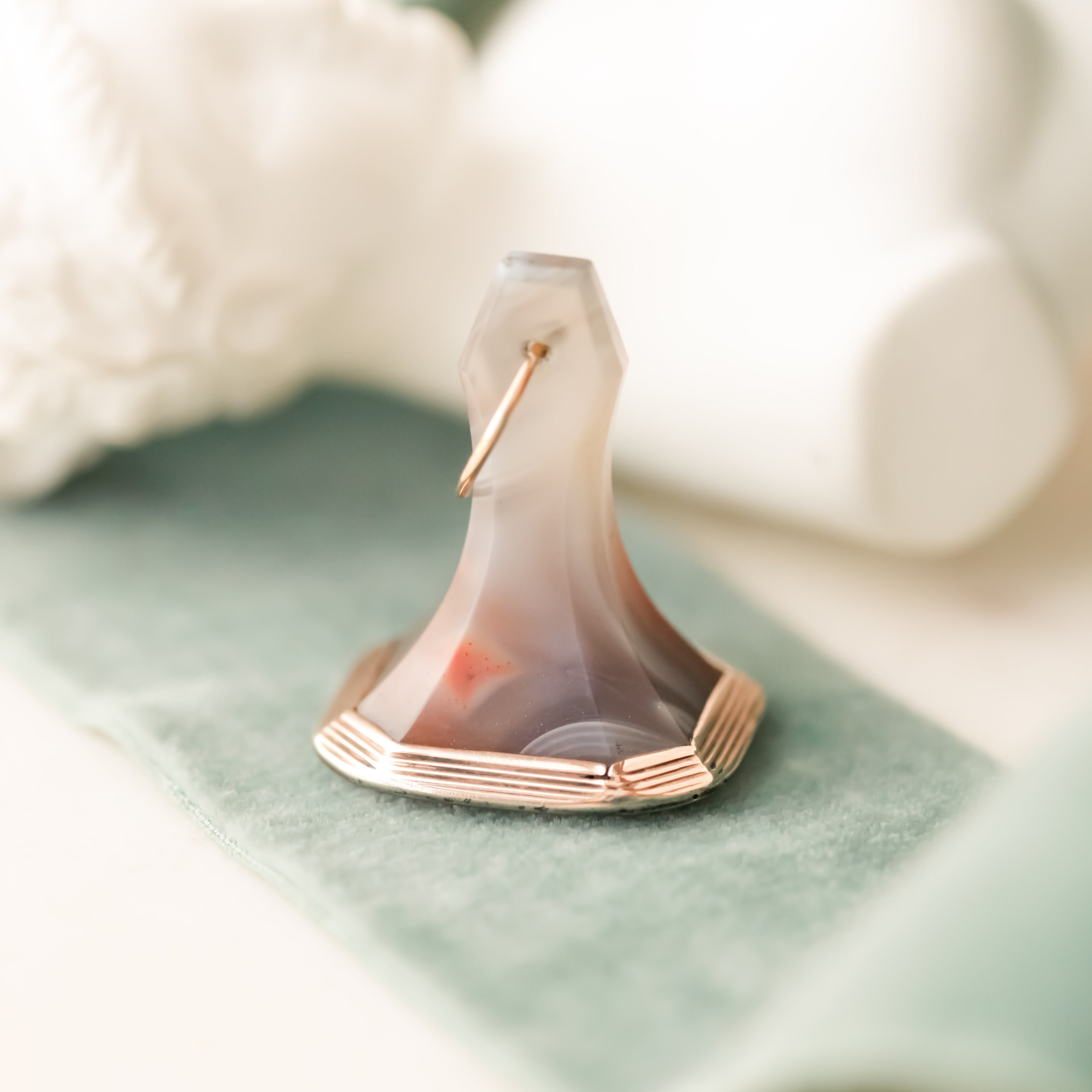 Large Agate "BP" Fob