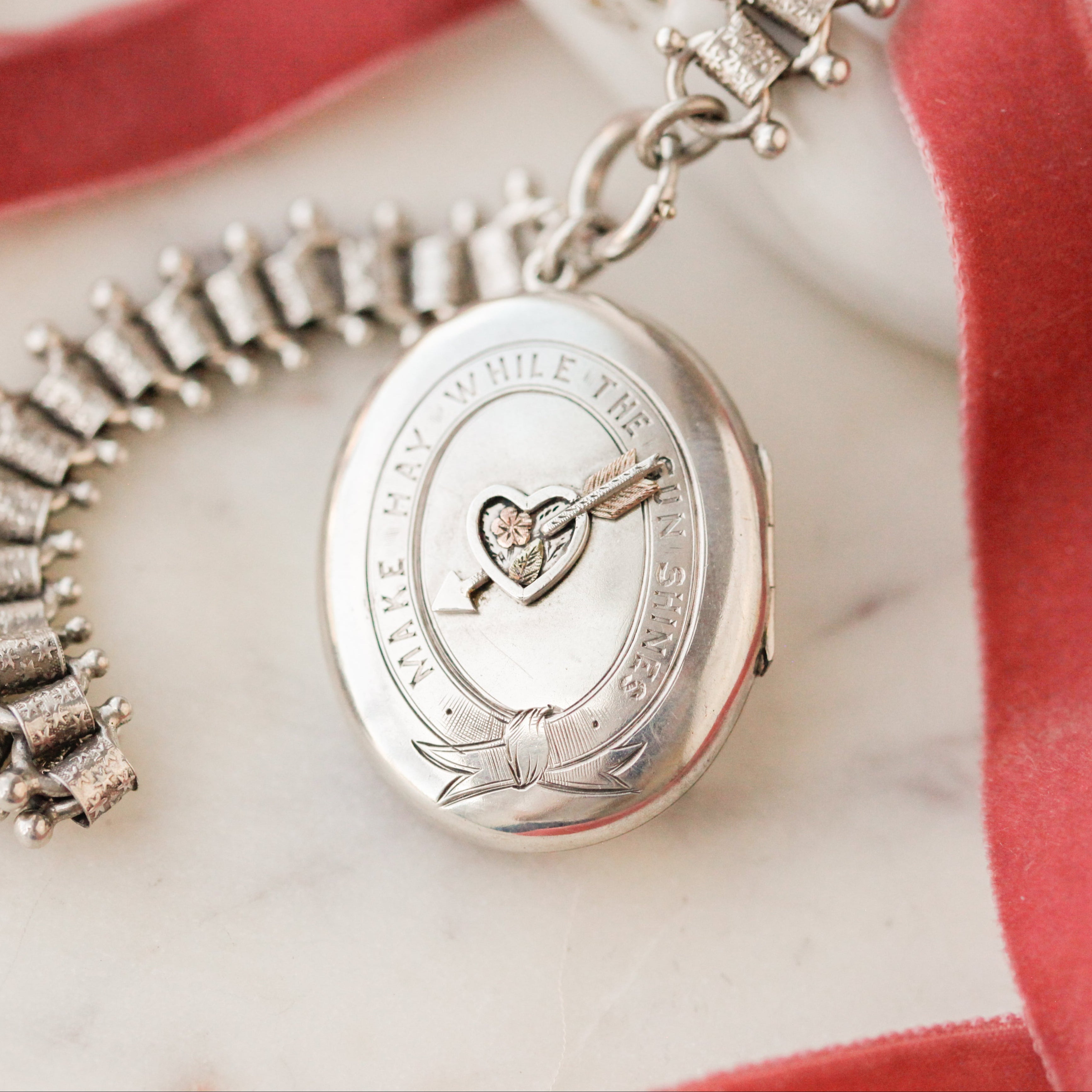 "Make Hay While The Sun Shines" Locket