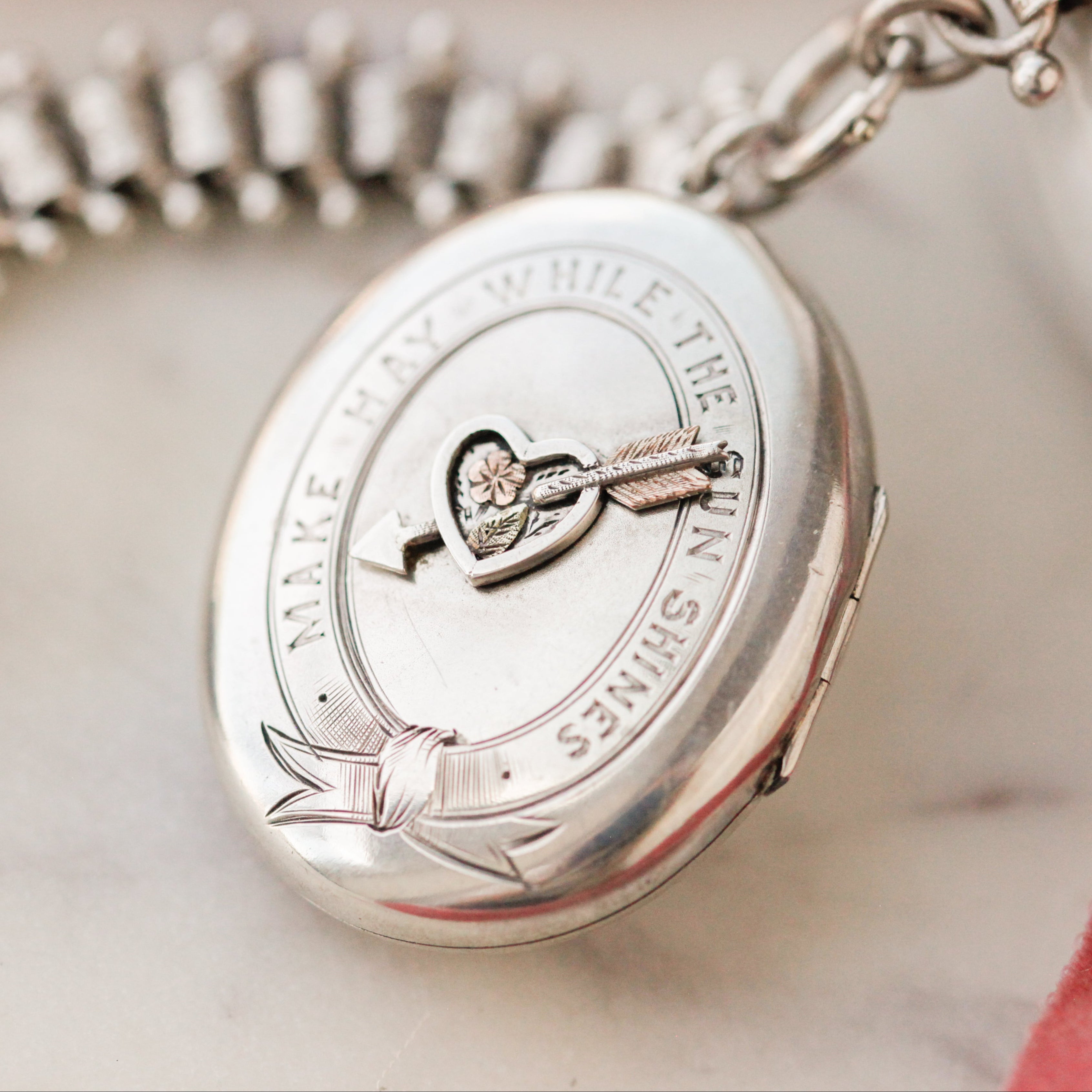 "Make Hay While The Sun Shines" Locket