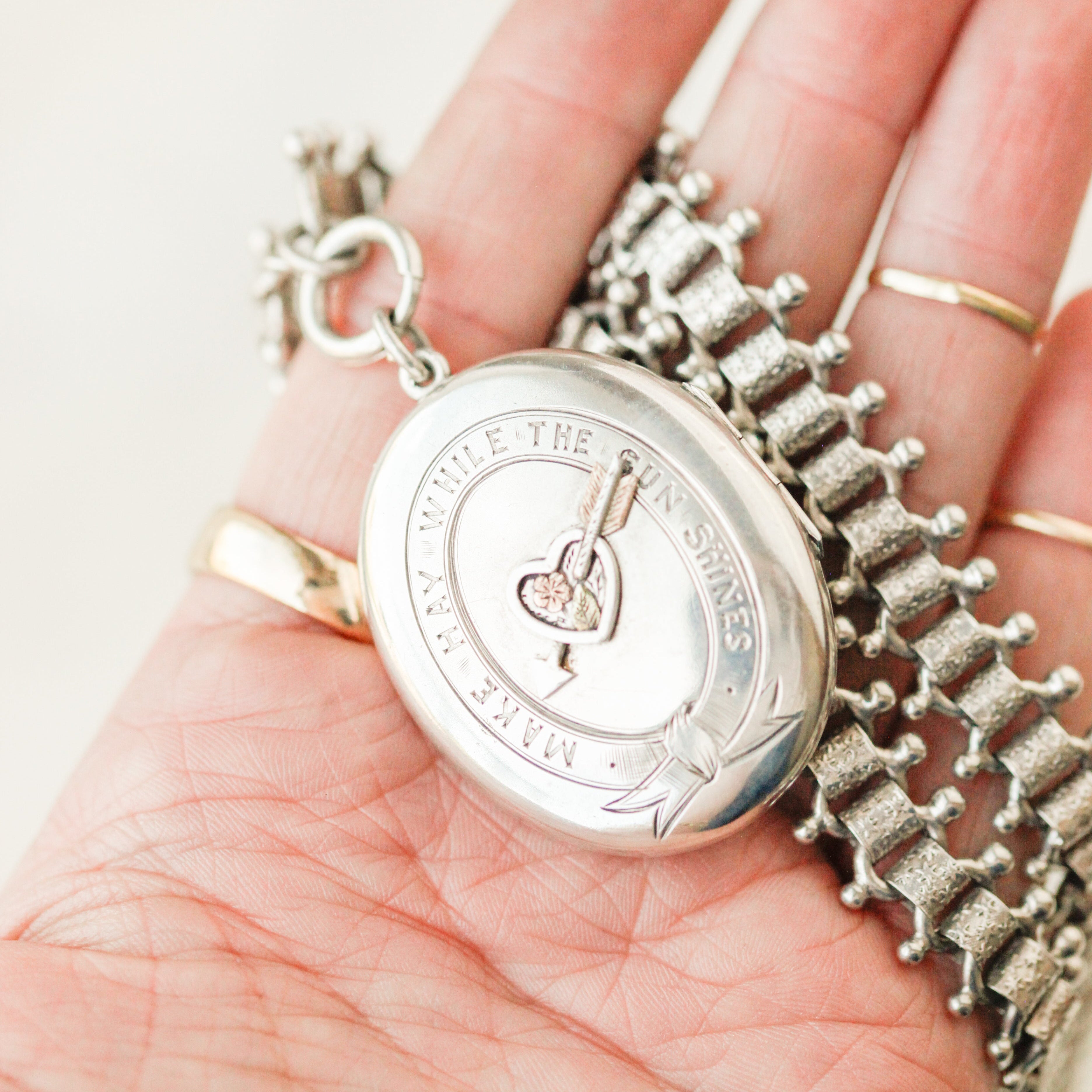 "Make Hay While The Sun Shines" Locket