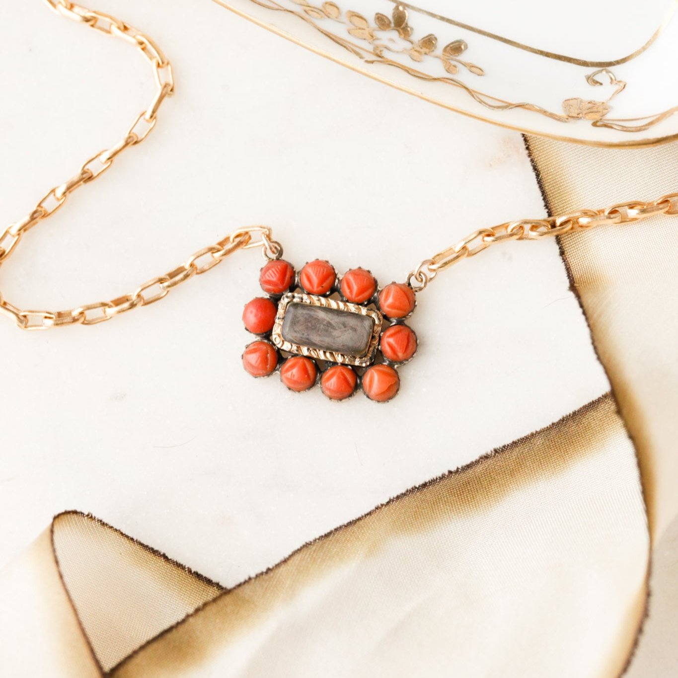 Eva Coral Pendant