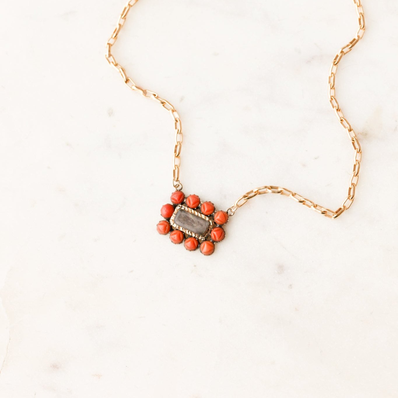 Eva Coral Pendant