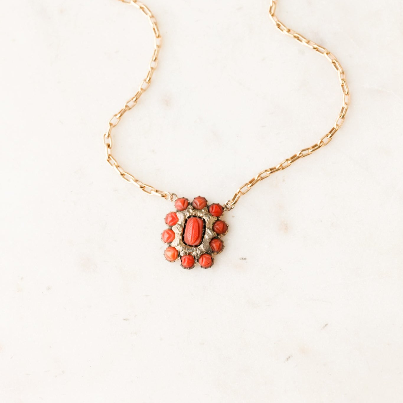 "Palmer" Coral Pendant